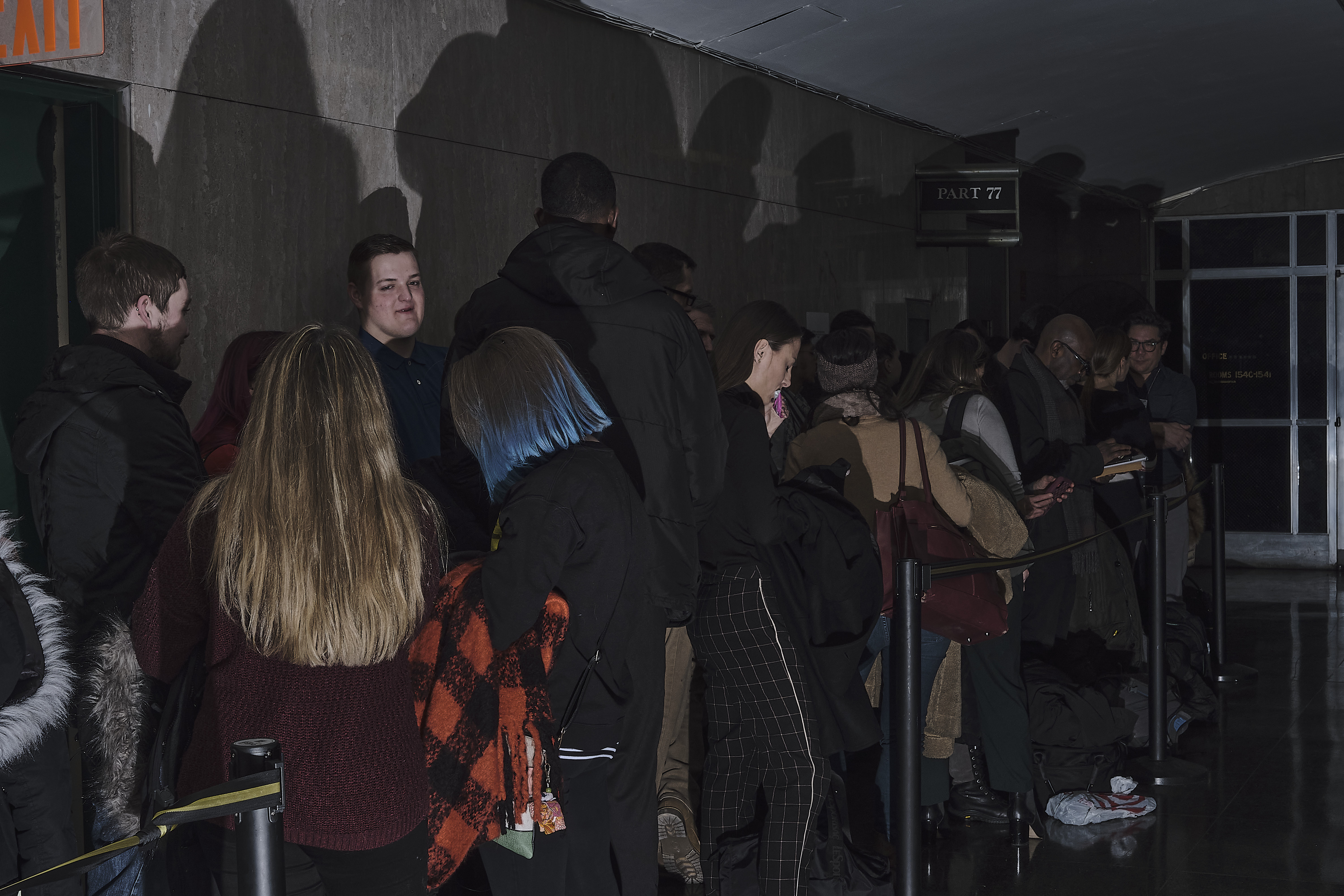 Media line up to enter the court room at Manhattan Criminal Court during the rape trial for Harvey Weinstein at Manhattan Criminal Court in Manhattan, NYC on January 8, 2020.