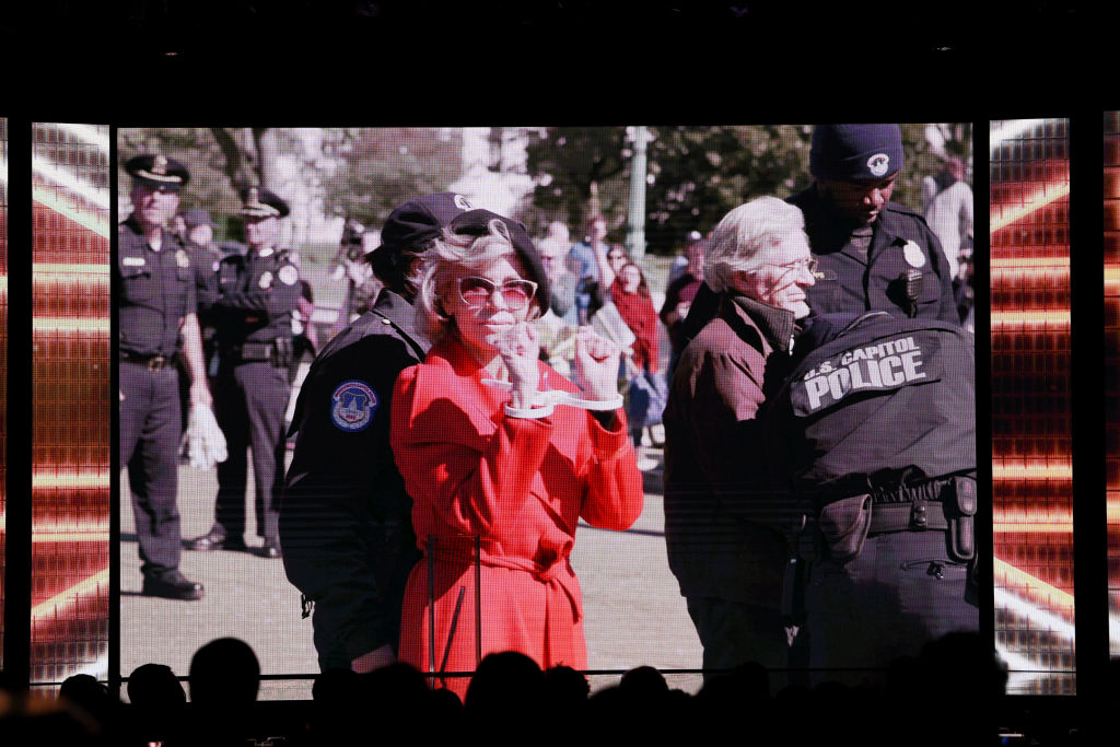 Jane Fonda Bafta Arrested