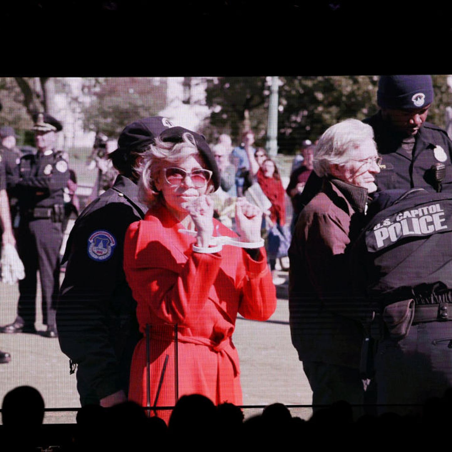 Jane Fonda Bafta Arrested