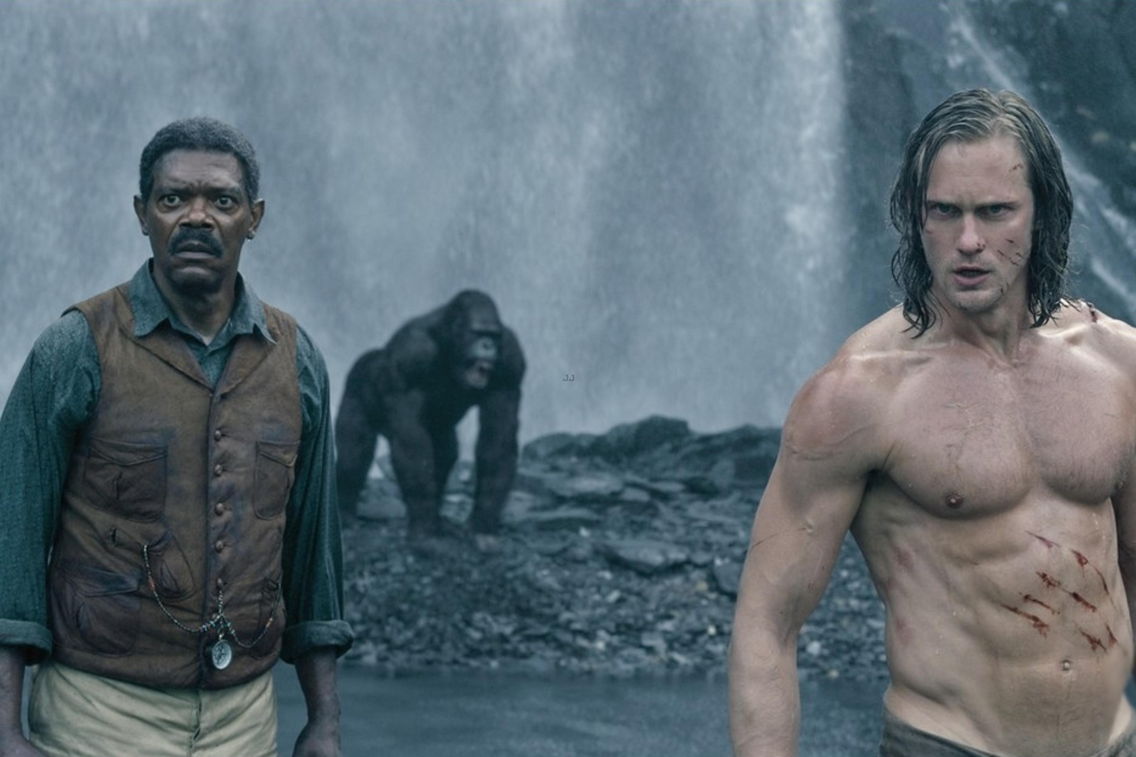 Samuel L. Jackson and Alexander Skarsgård in The Legend of Tarzan.