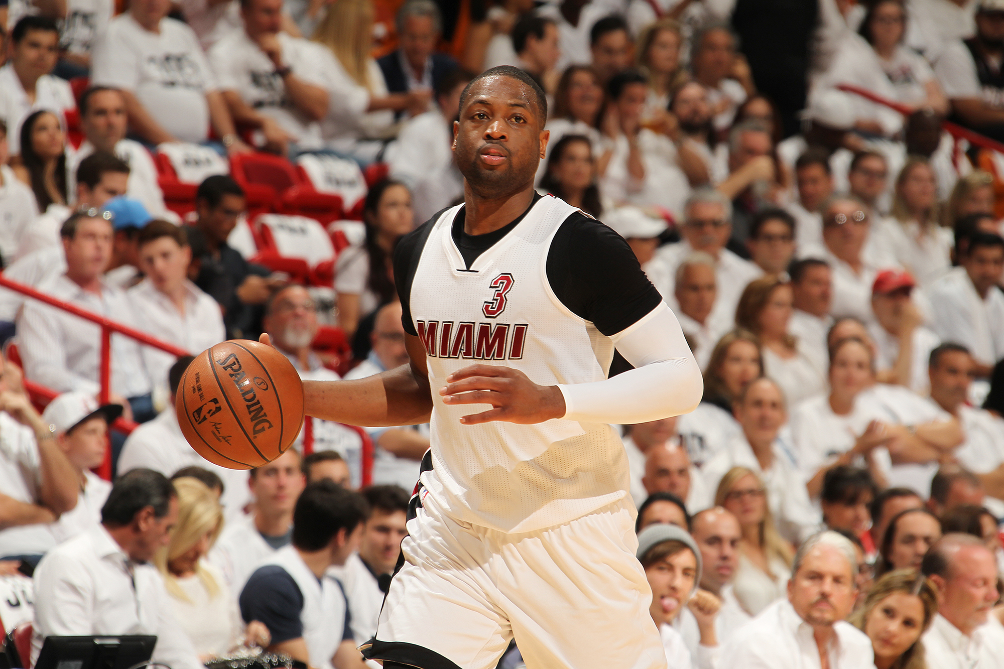 Dwyane Wade on April 27, 2016 in Miami, Fla.