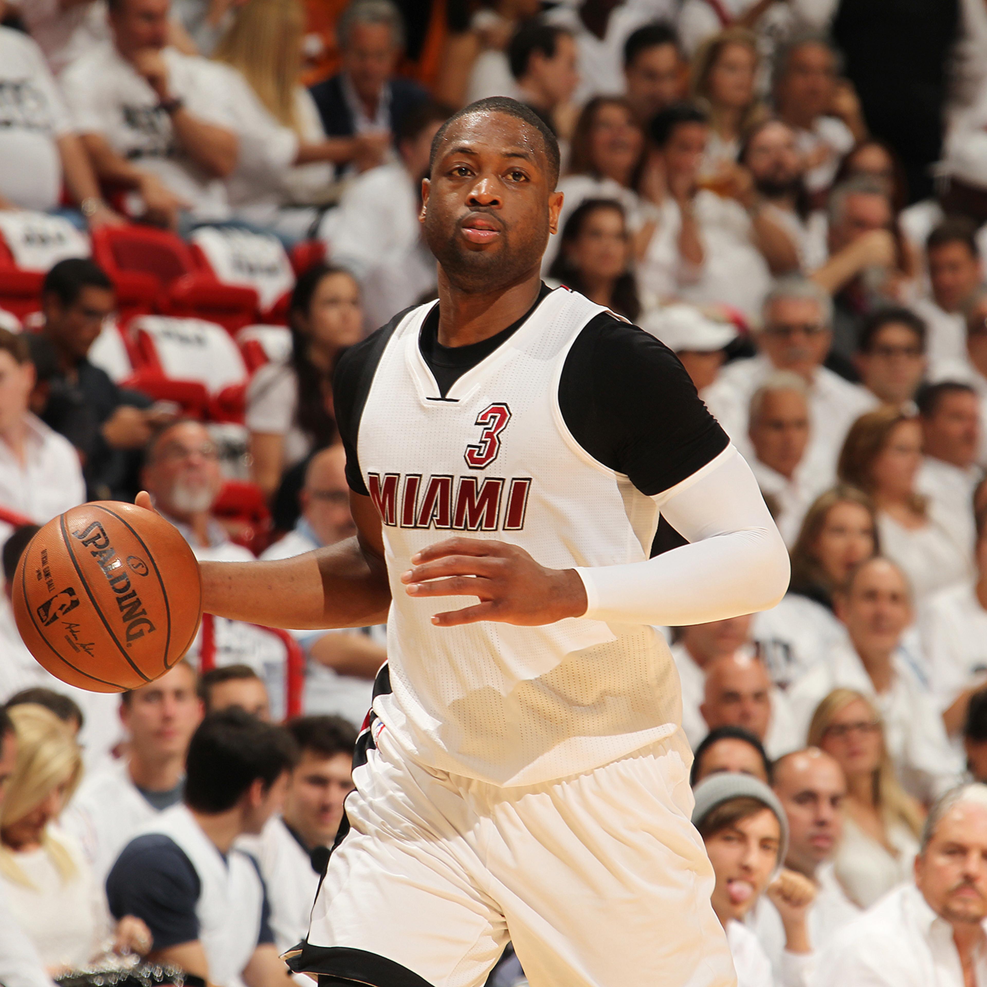 Dwyane Wade on April 27, 2016 in Miami, Fla.