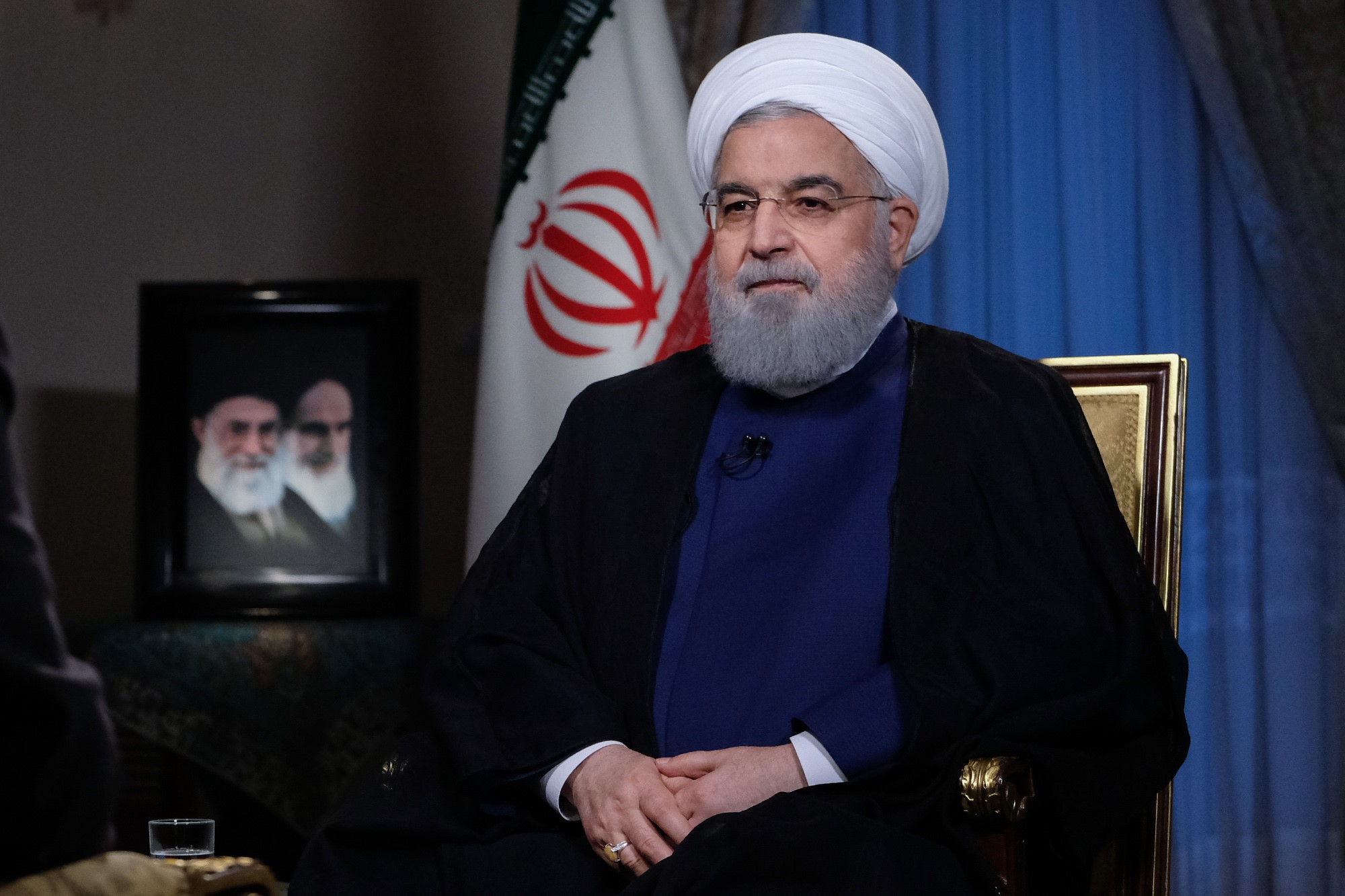 Rouhani during a press interview