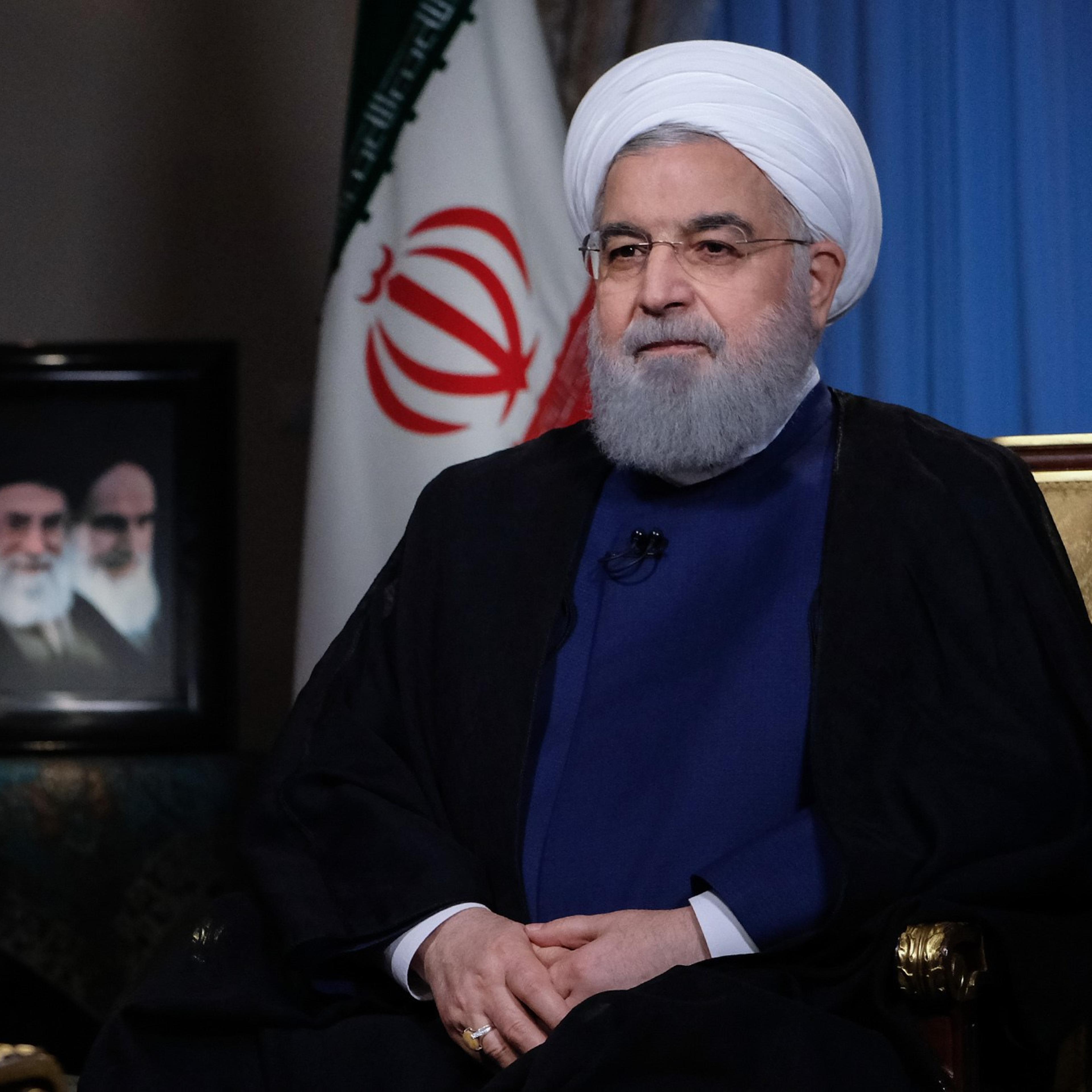 Rouhani during a press interview