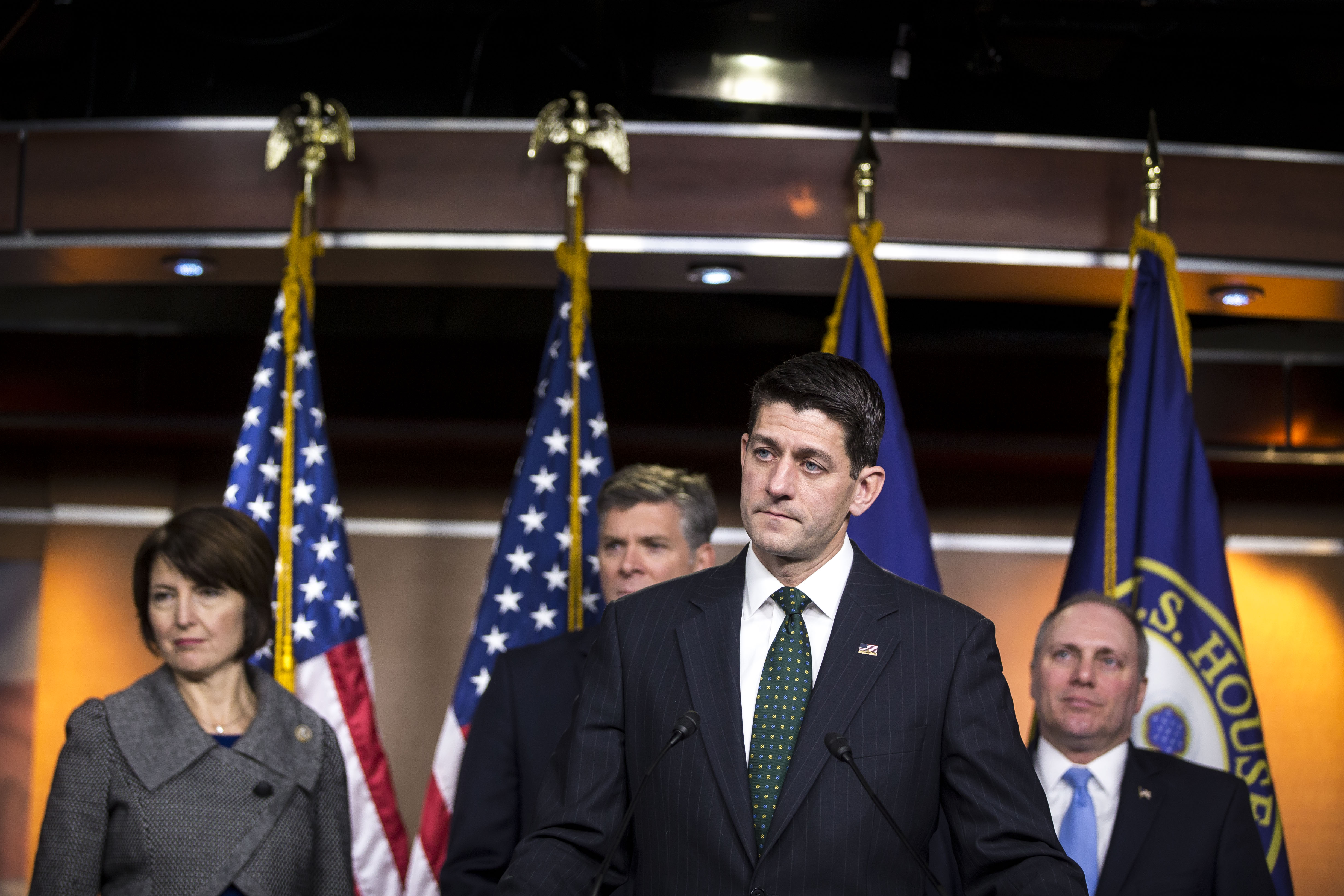 Speaker Ryan And House GOP Leadership Discuss GOP Tax Bill