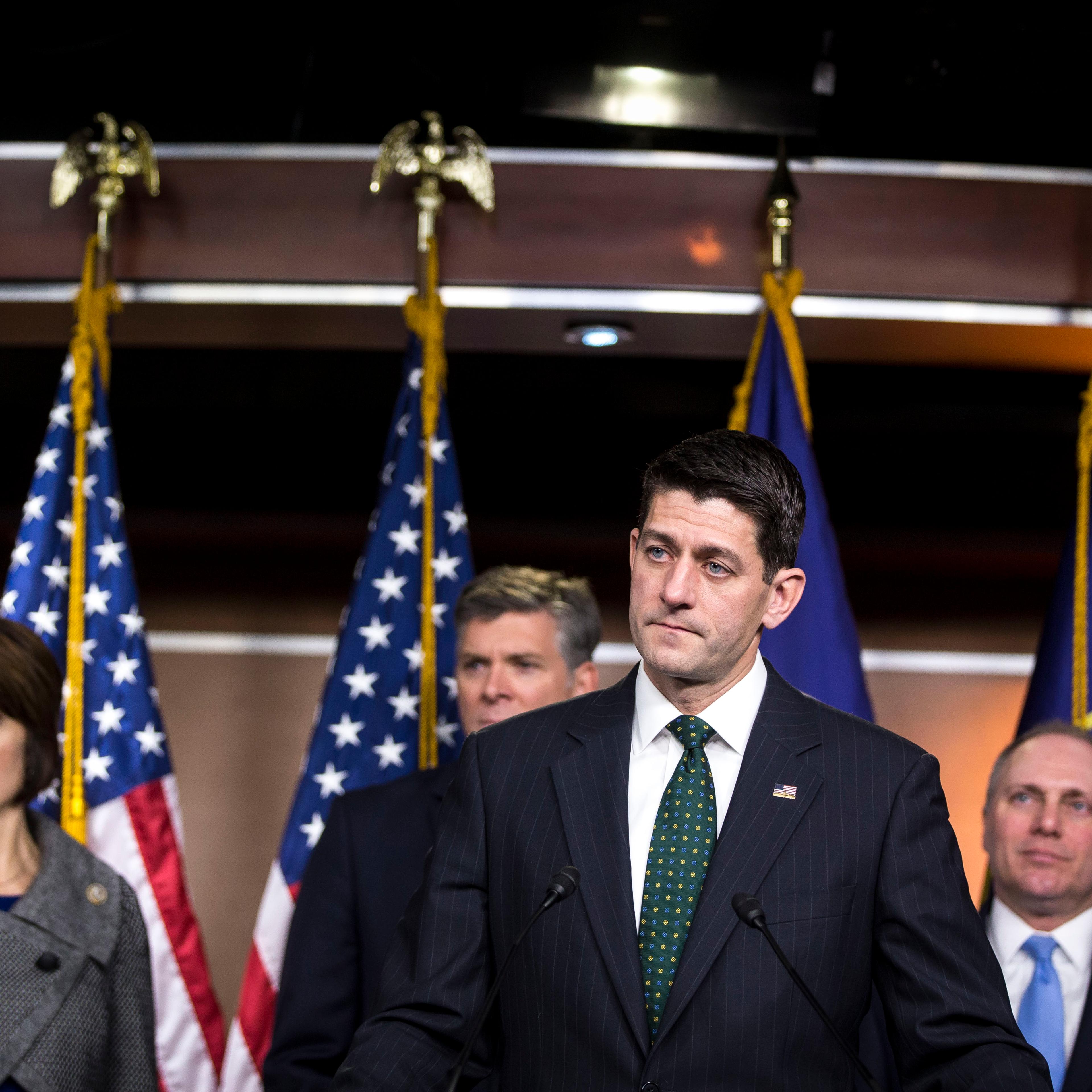 Speaker Ryan And House GOP Leadership Discuss GOP Tax Bill