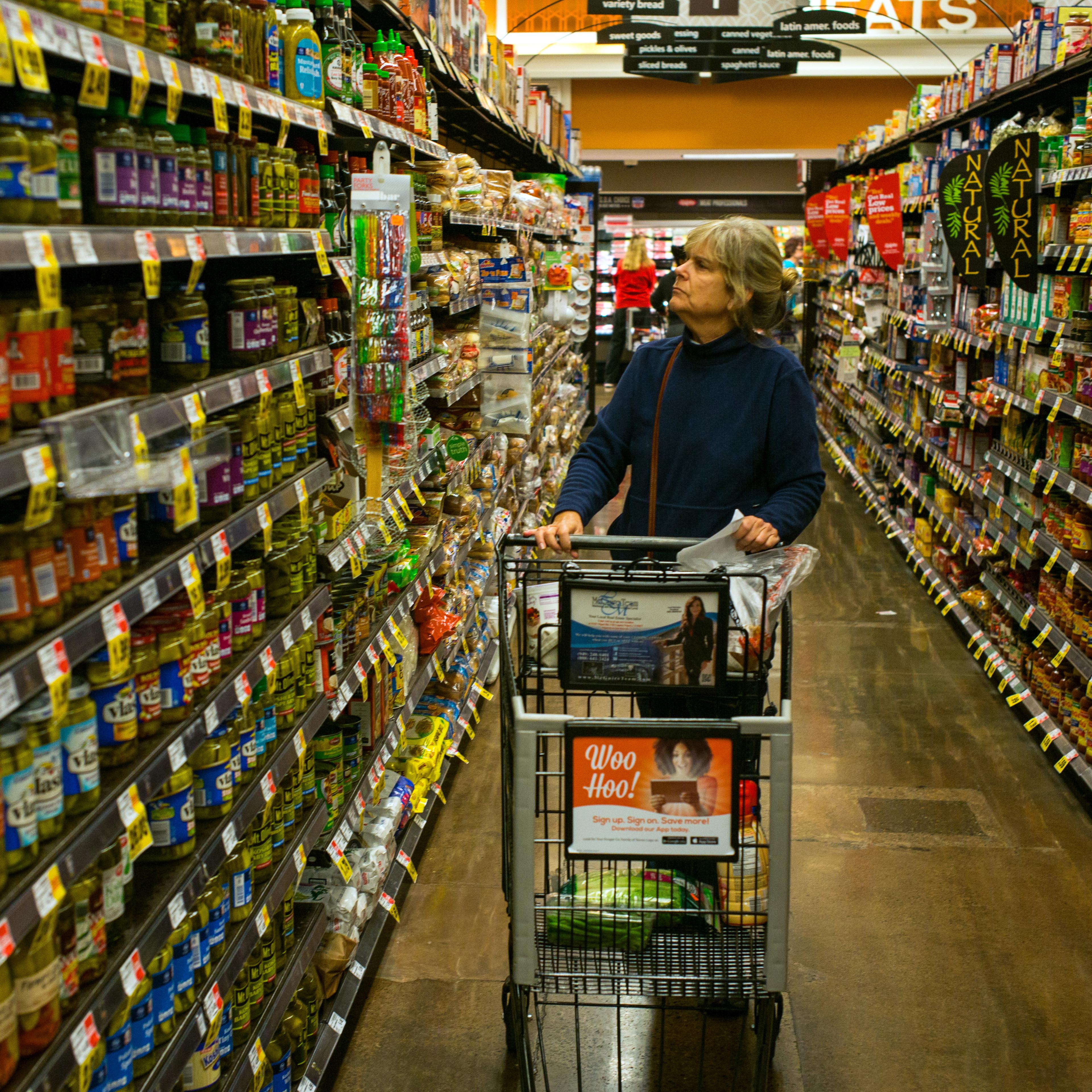 Shoppers At Ralphs Supermarket in Southern California