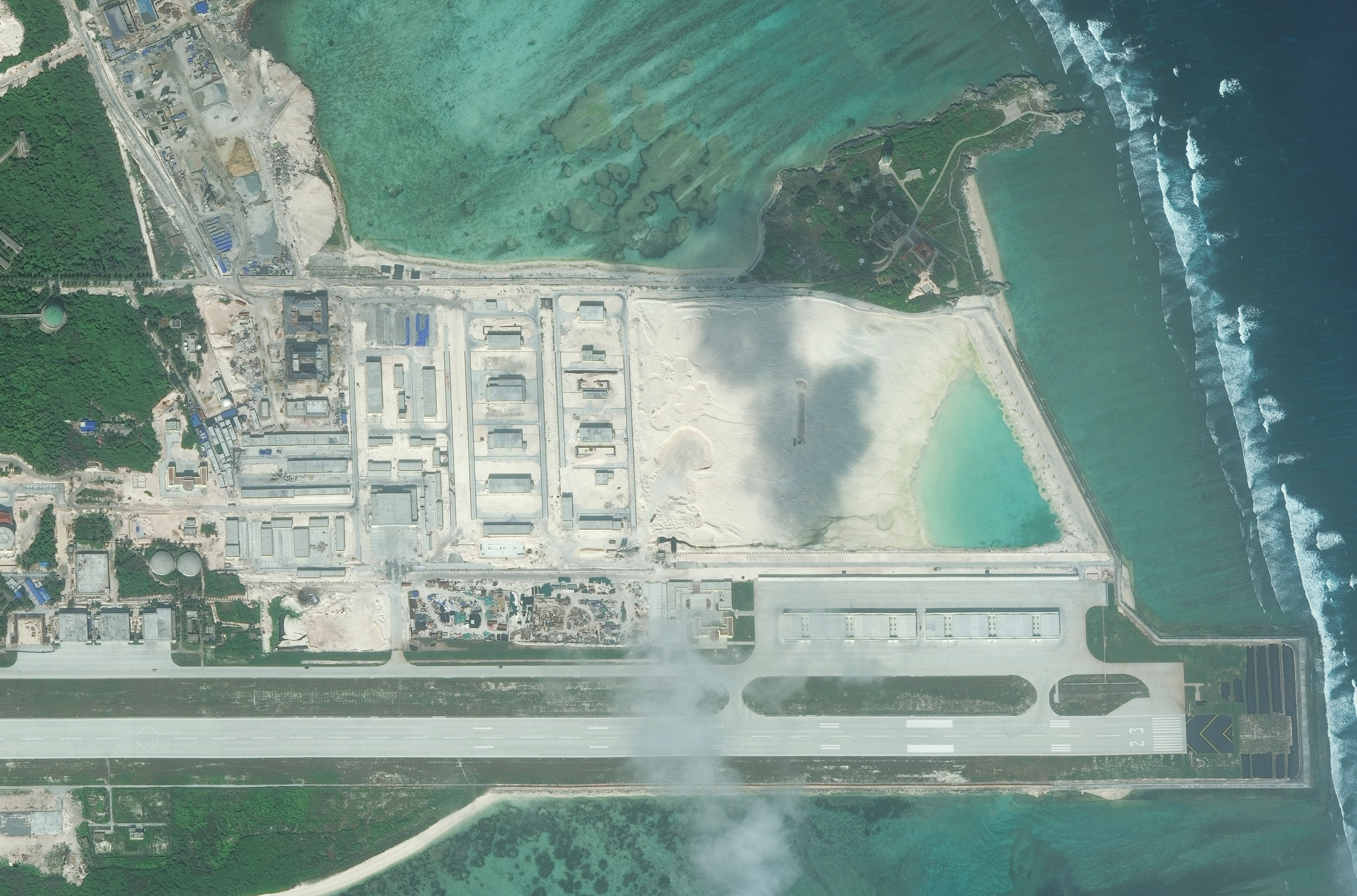 DigitalGlobe closeup ver3 imagery from 09 January 2016 of Woody Island.  Woody Island is also known as Yongxing Island and Phu Lam Island and is the largest of the Paracel Islands in the South China Sea.