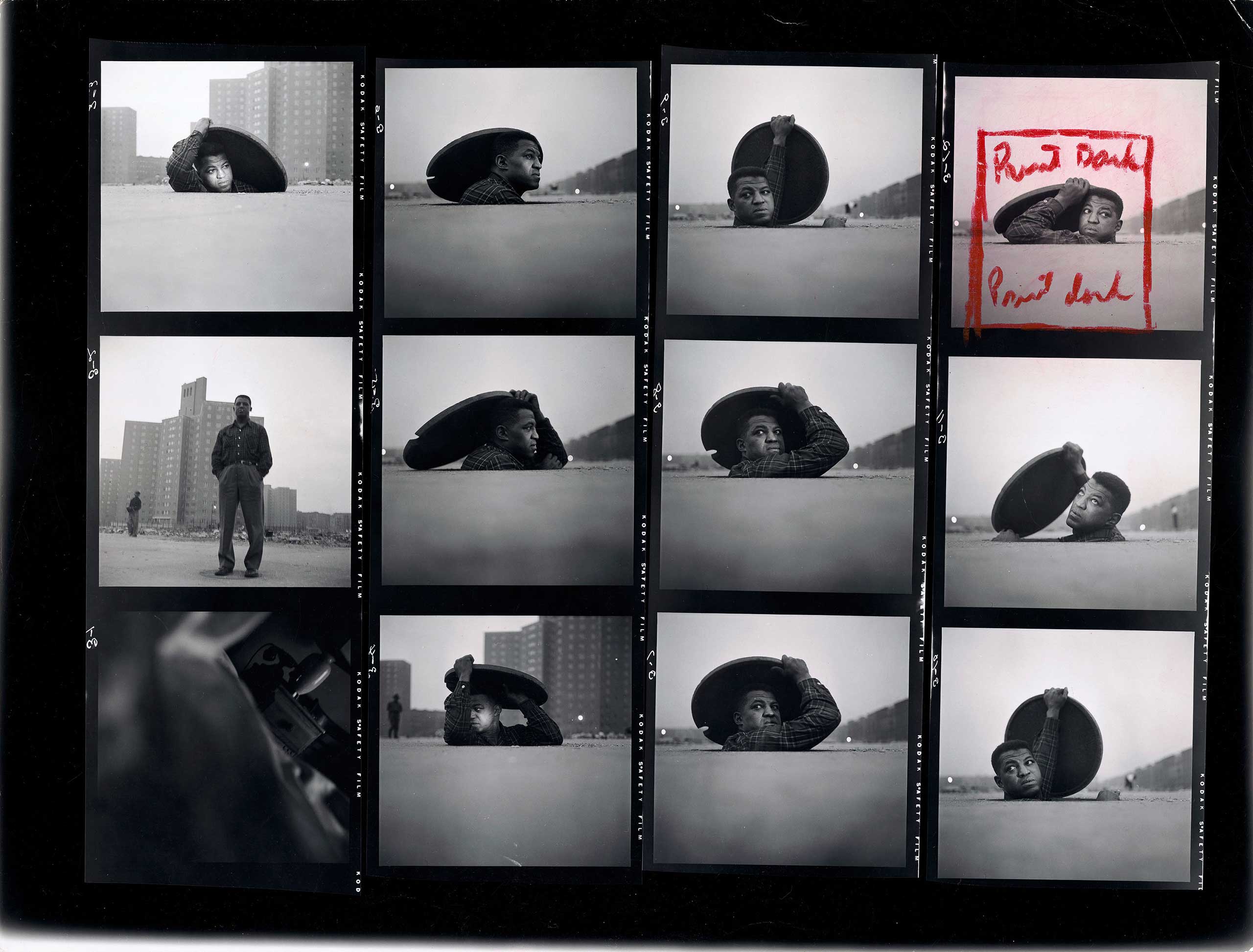 Contact Sheet, "A Man Becomes Invisible," Life story no. 36997, 1952.
