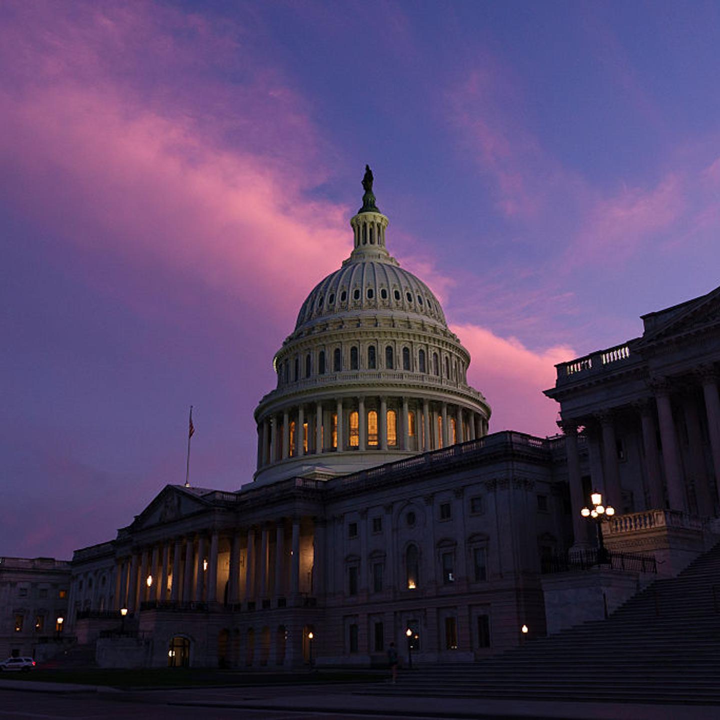 U.S, Capitol Building Sunset Exterior