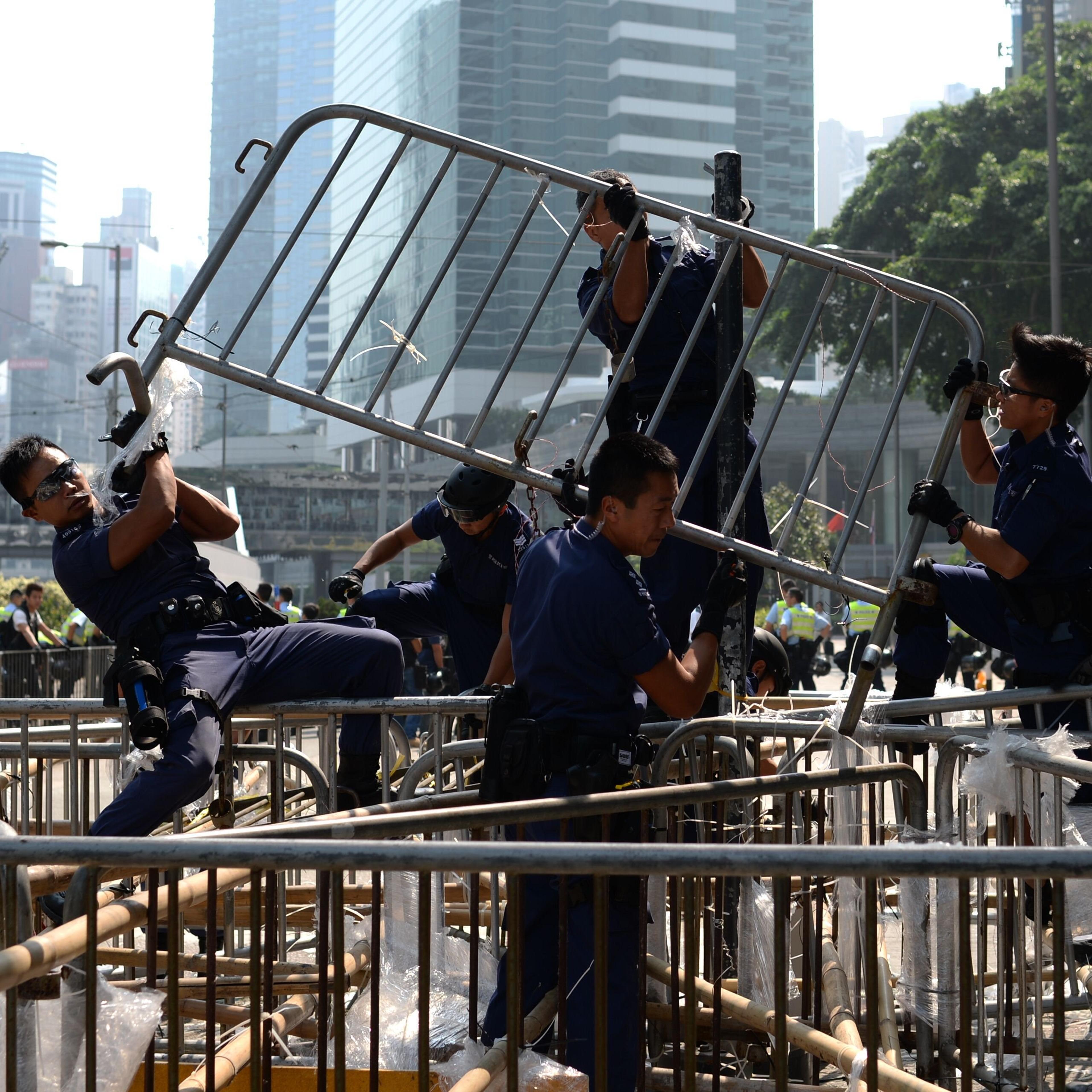 Hong Kong Protests Barricades
