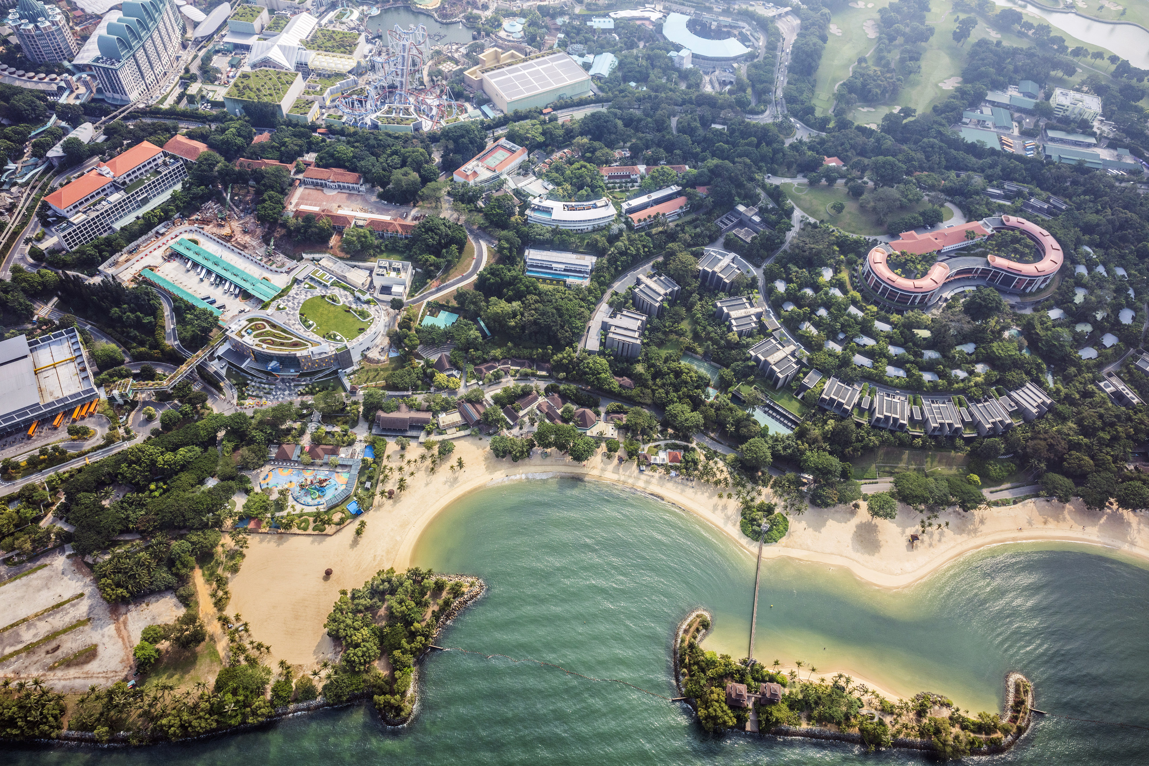 Aerials Of The Lion City As Gross Domestic Product Contracts Most Since 2012