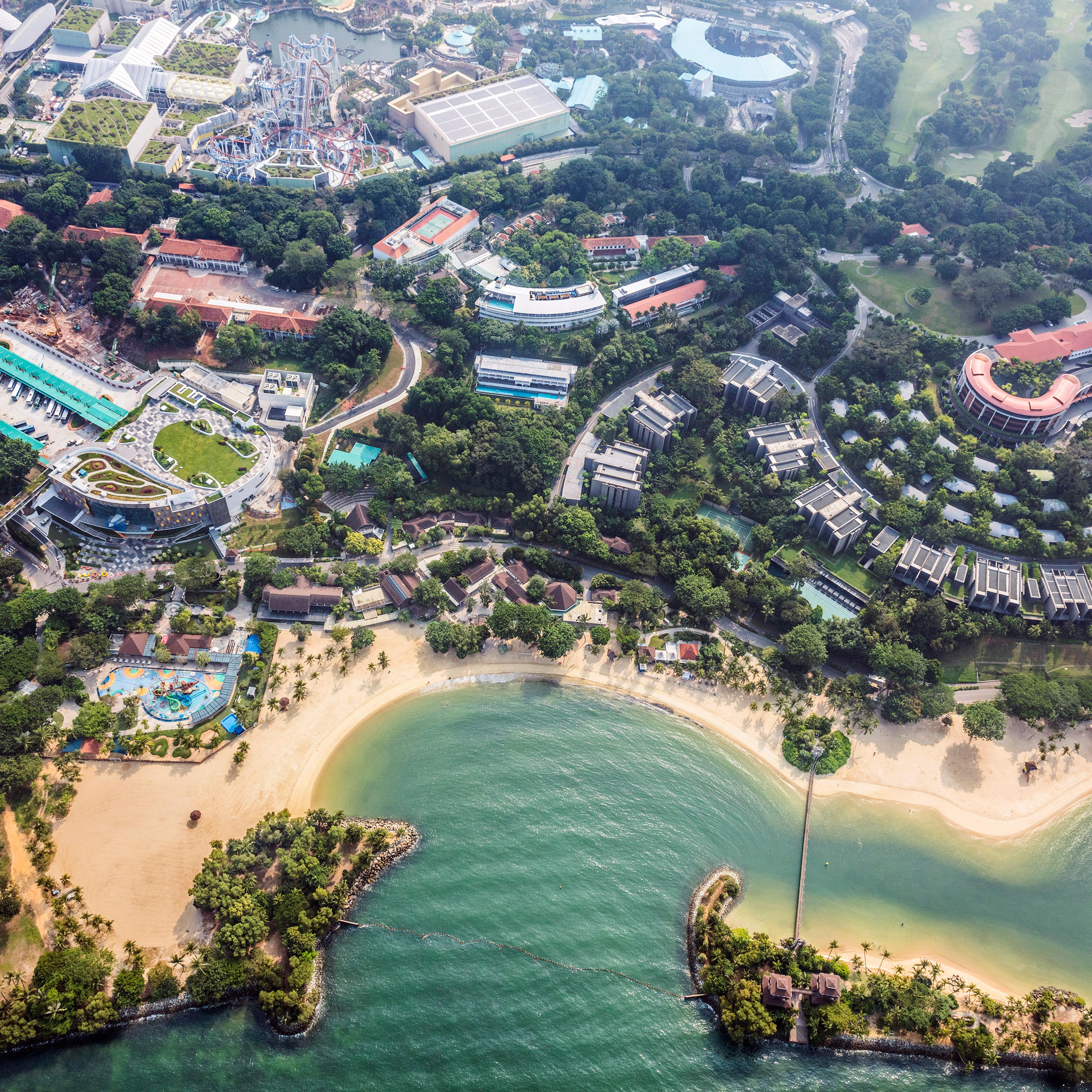 Aerials Of The Lion City As Gross Domestic Product Contracts Most Since 2012
