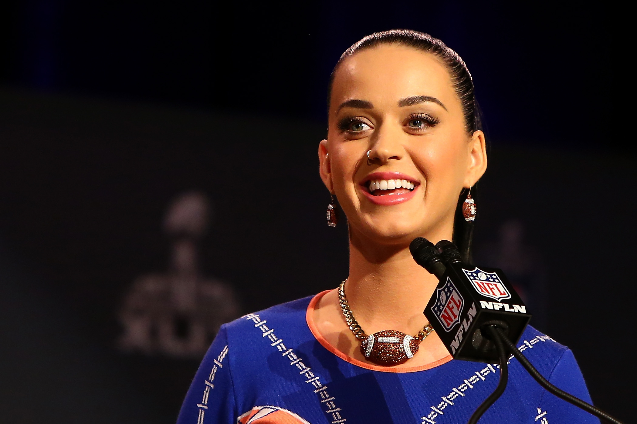 Katy Perry at the Pepsi Super Bowl XLIV Halftime Show Press Conference in Phoenix on January 29, 2015