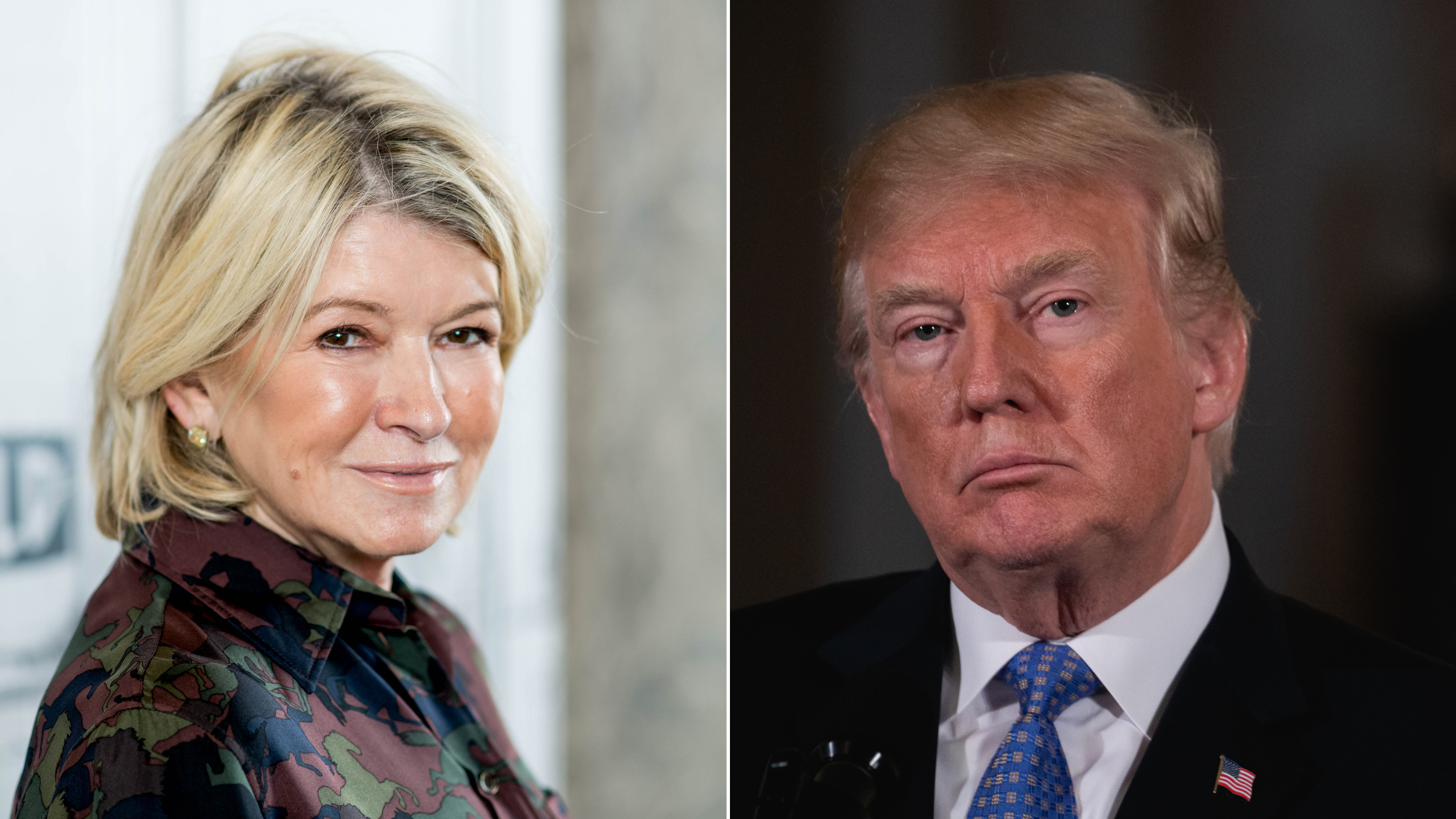 Martha Stewart and President Donald Trump