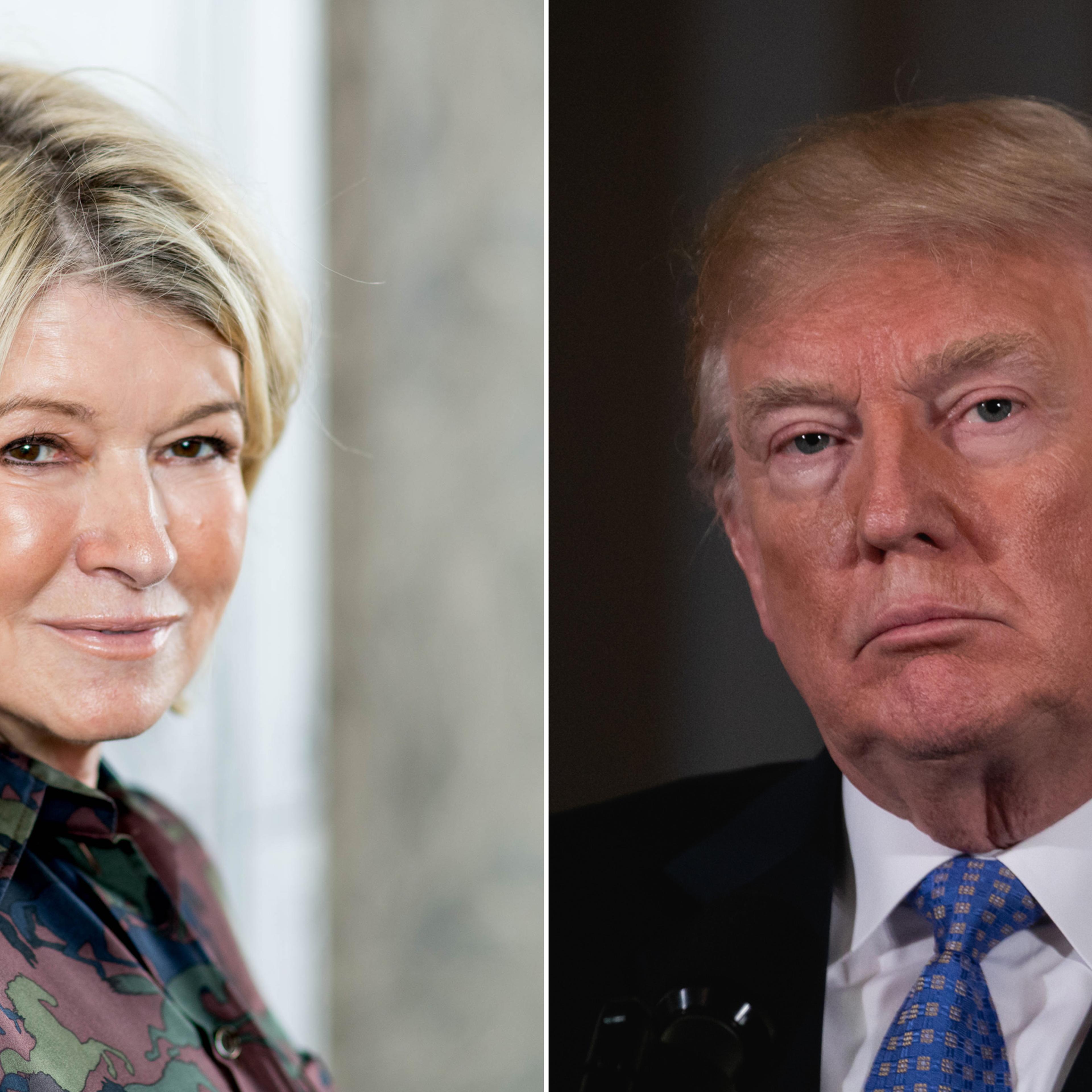 Martha Stewart and President Donald Trump