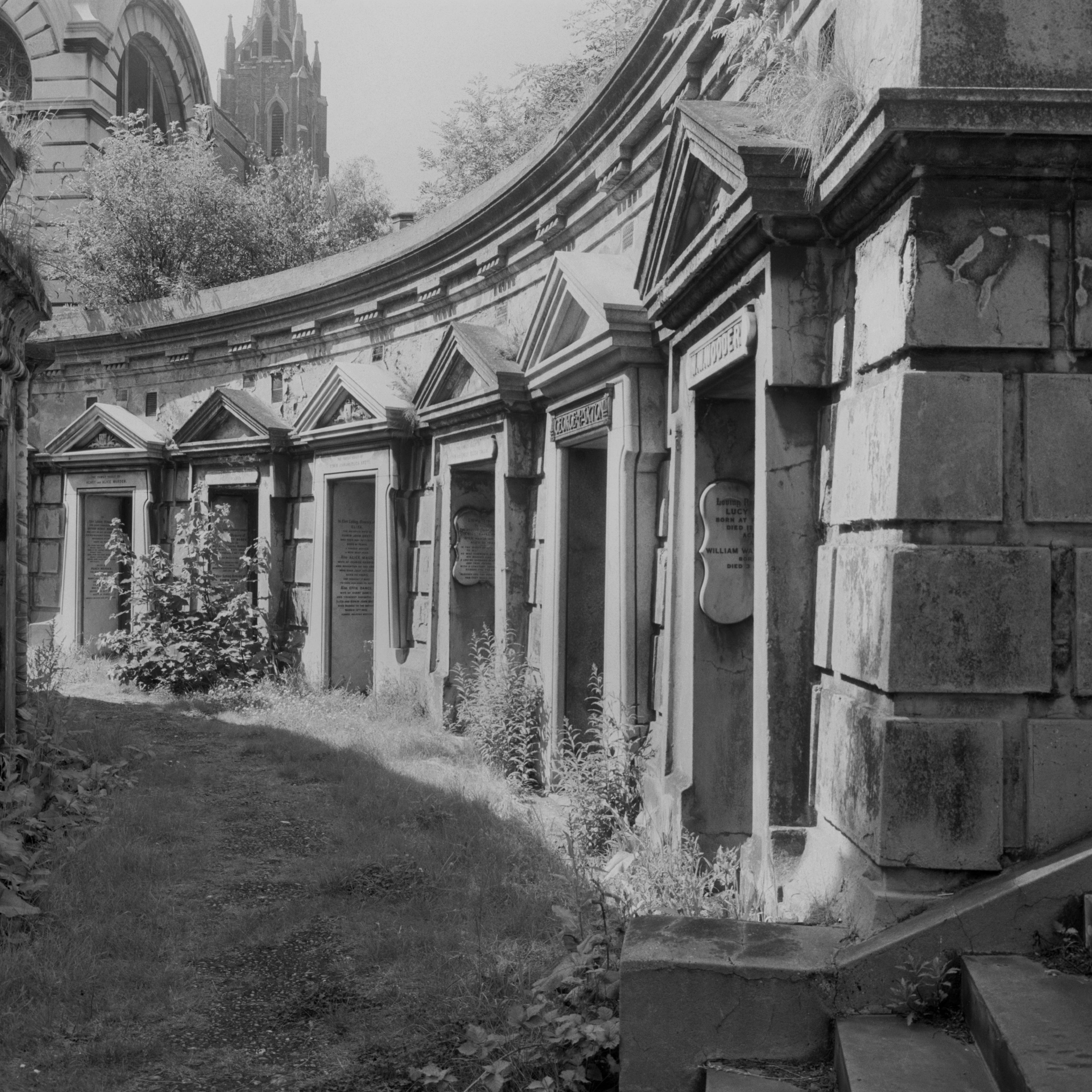 The Catacombs, Highgate Cemetery, London, 1945-1980. Artist: Eric de Mar?