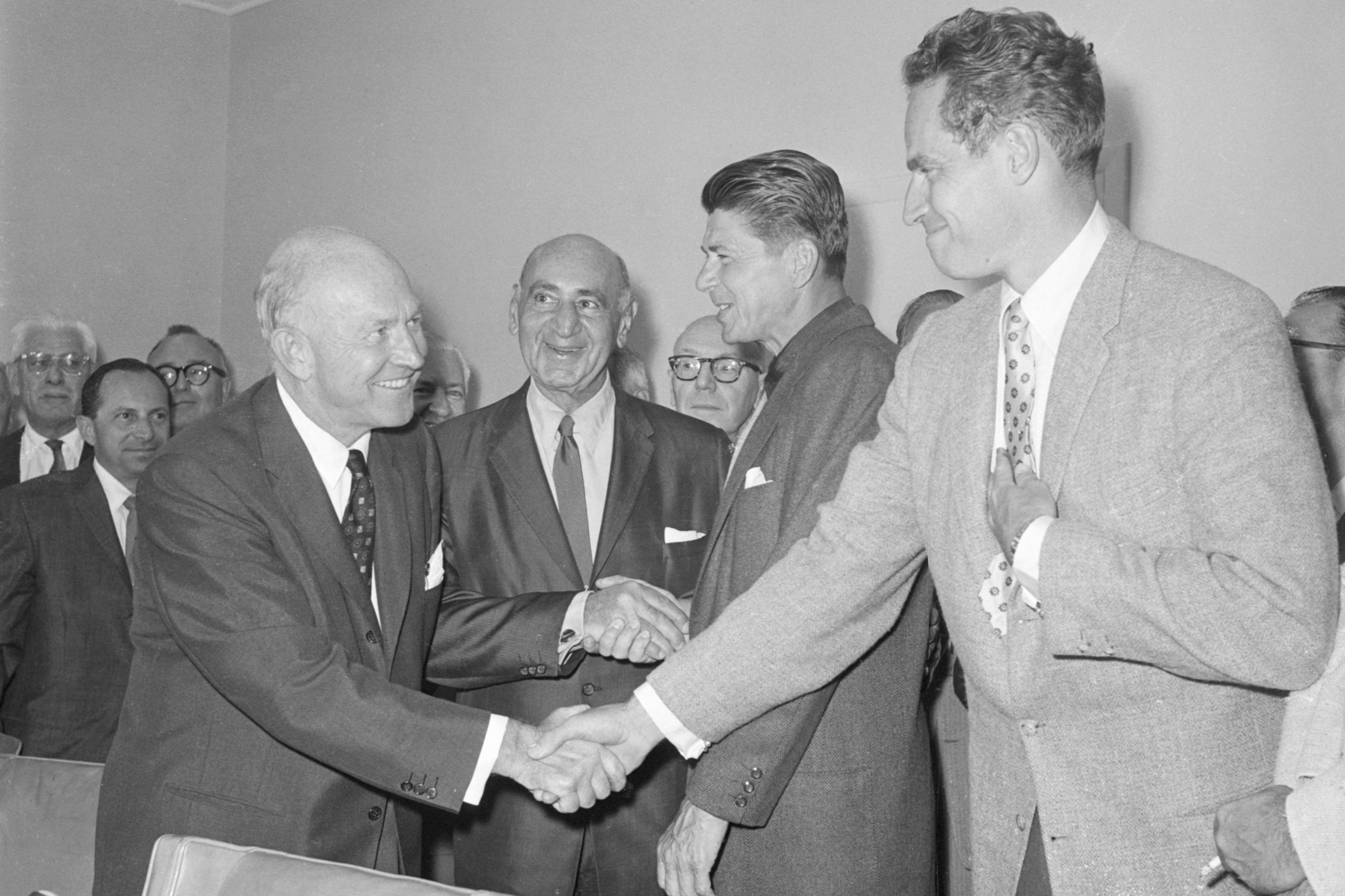 Charlton Heston and Ronald Reagan