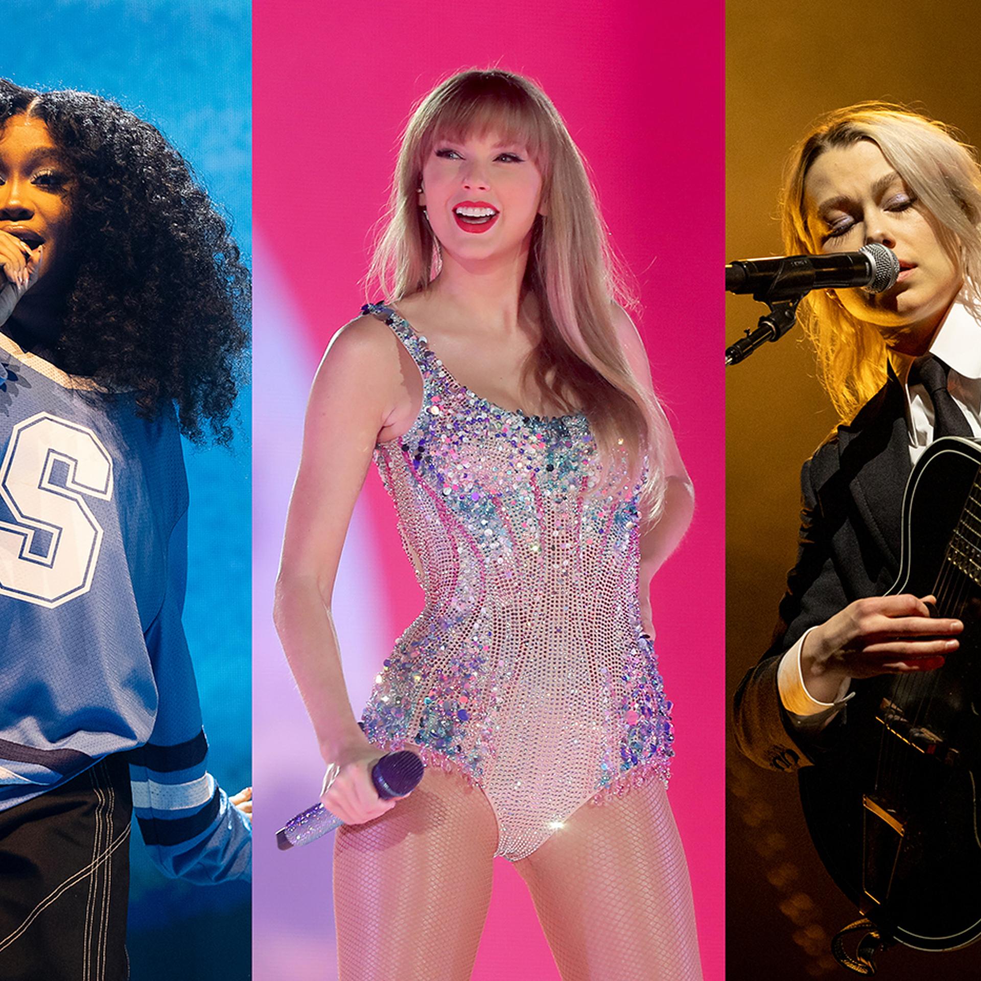 SZA Taylor Swift and Phoebe Bridgers Most nominated grammys