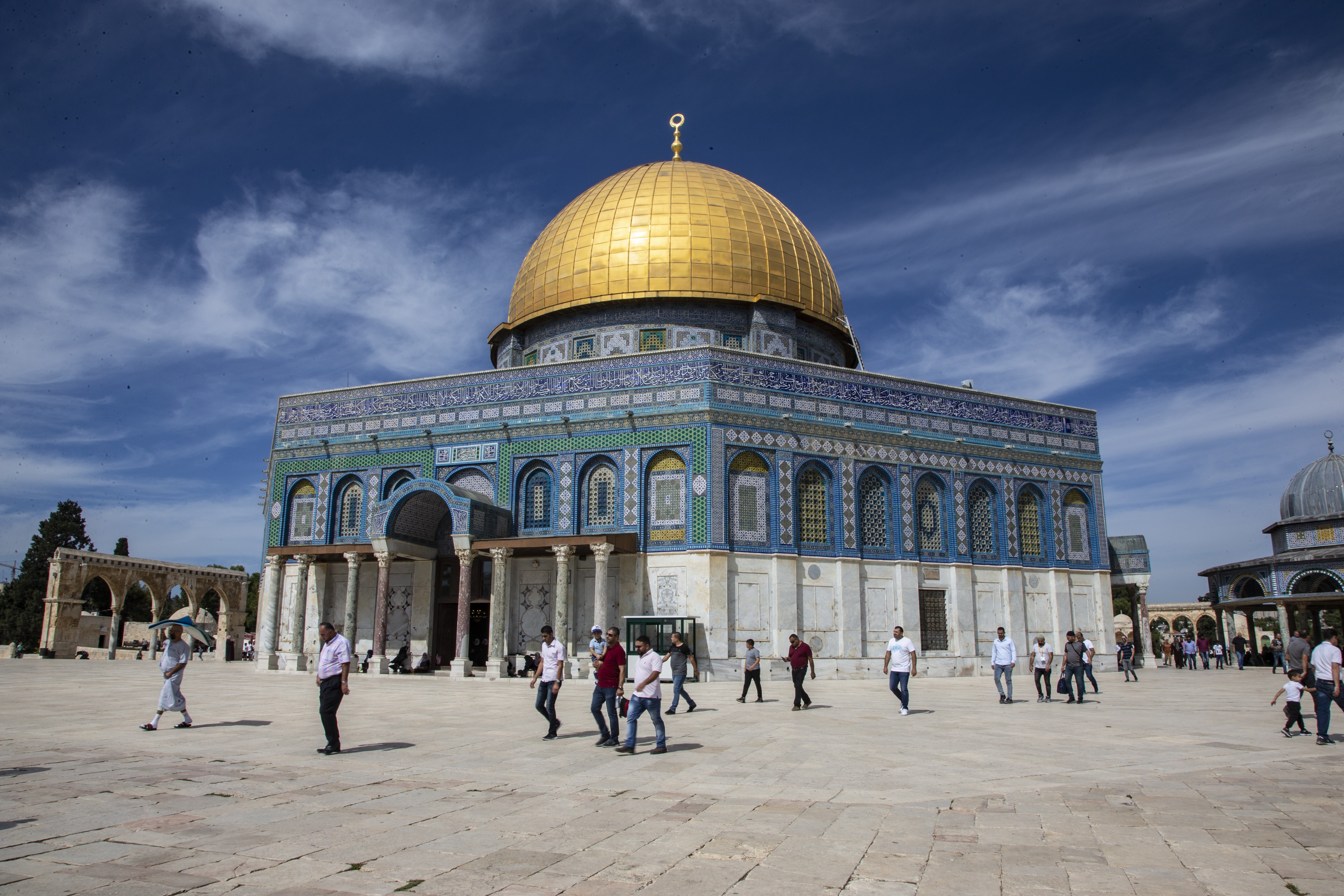 Friday prayer at Al-Aqsa Mosque Compound
