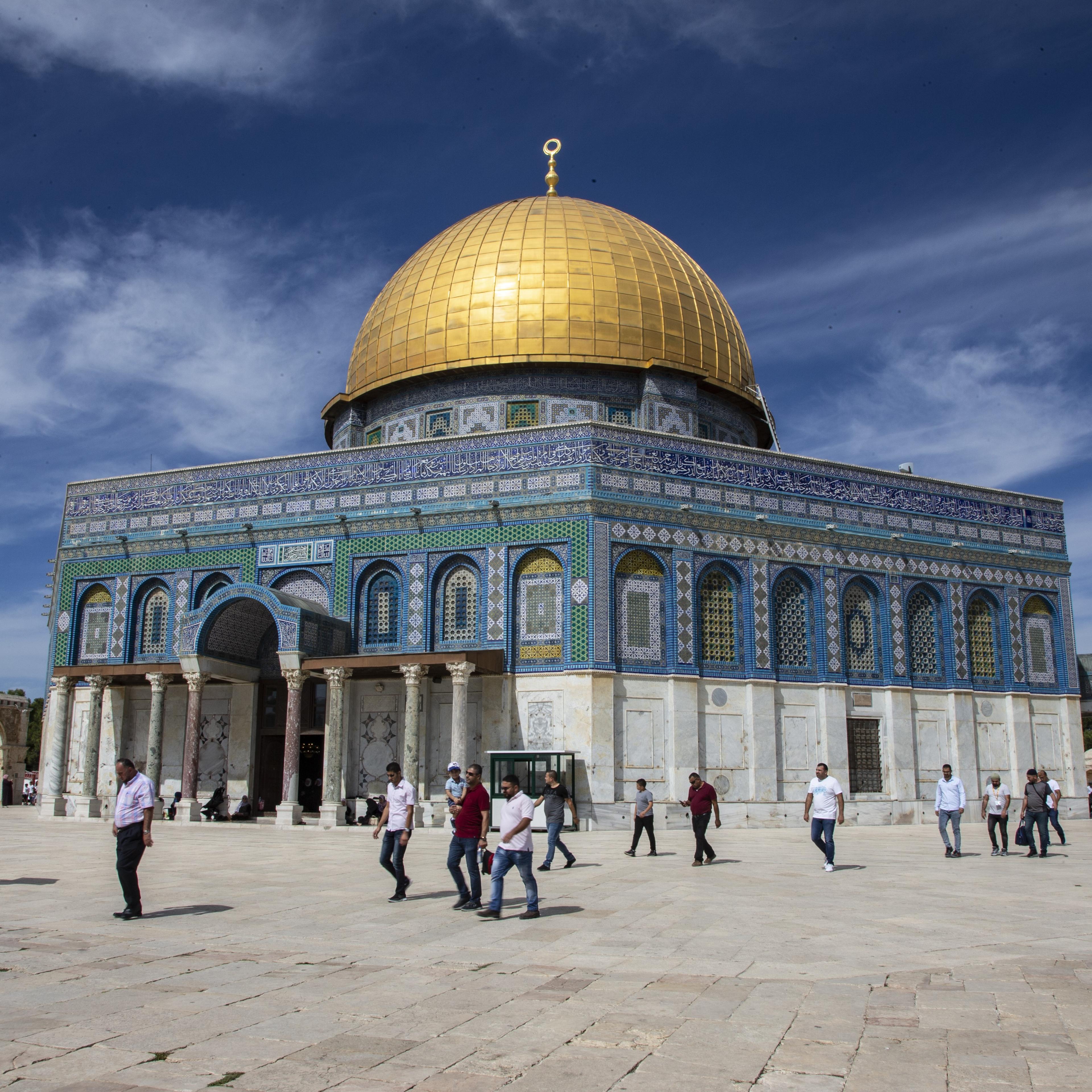 Friday prayer at Al-Aqsa Mosque Compound