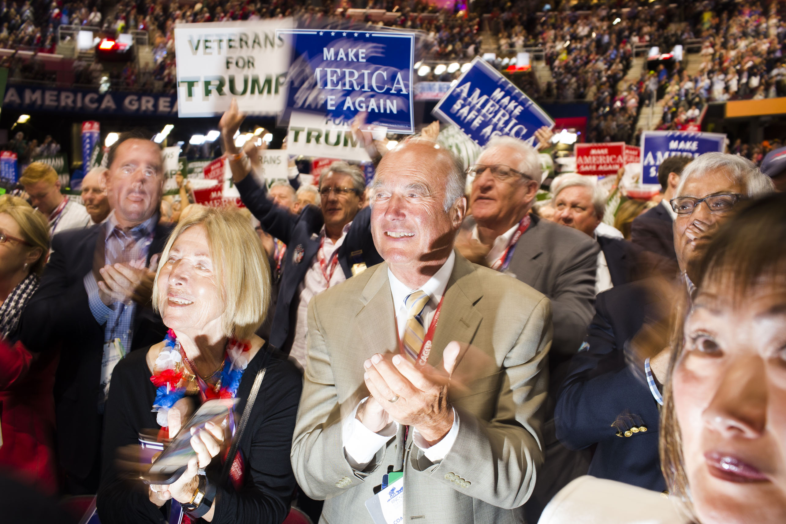 Scenes from the floor of the 2016 Republican National Convention on Monday, July 18, 2016, in Cleveland.