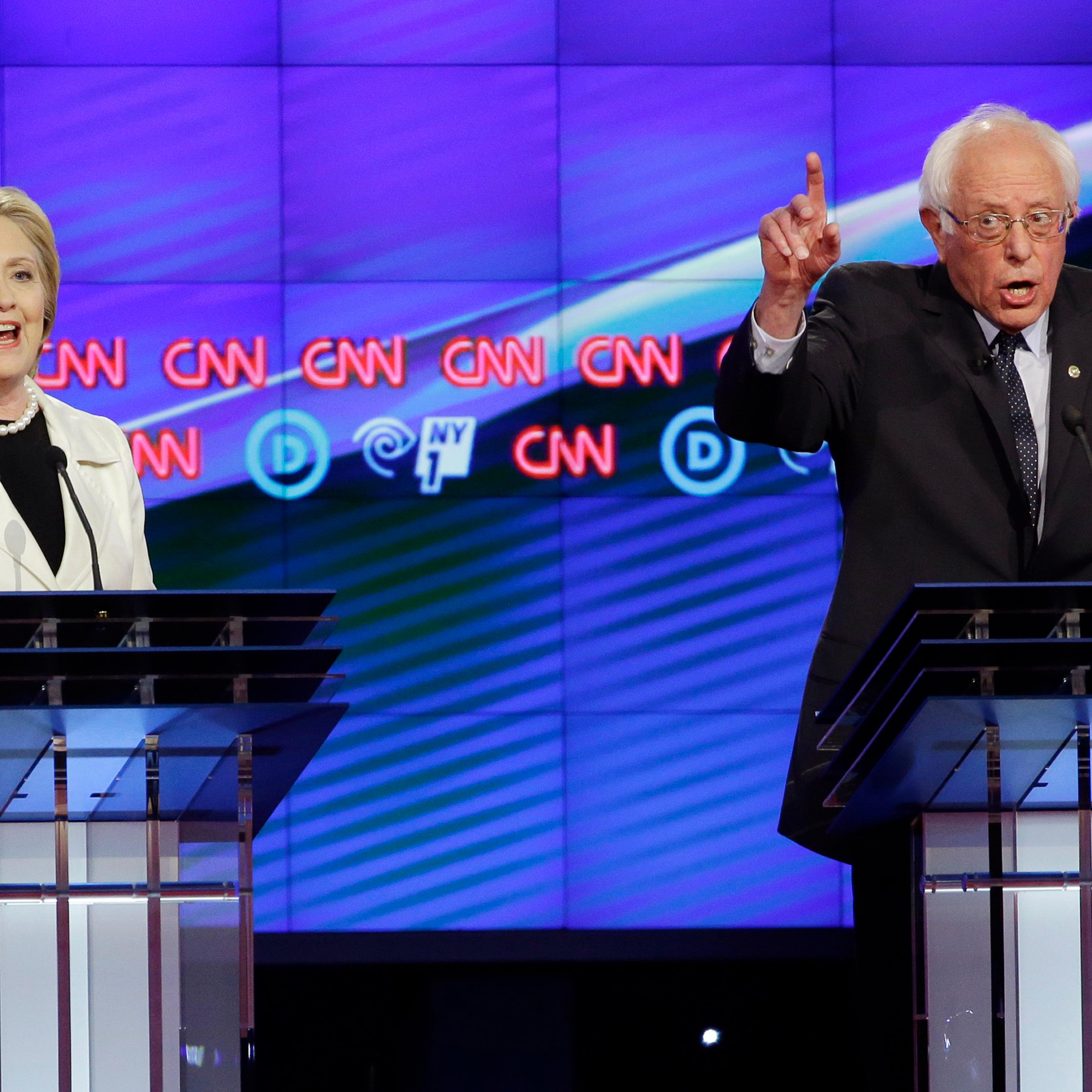 Hillary Clinton, Bernie Sanders timepol