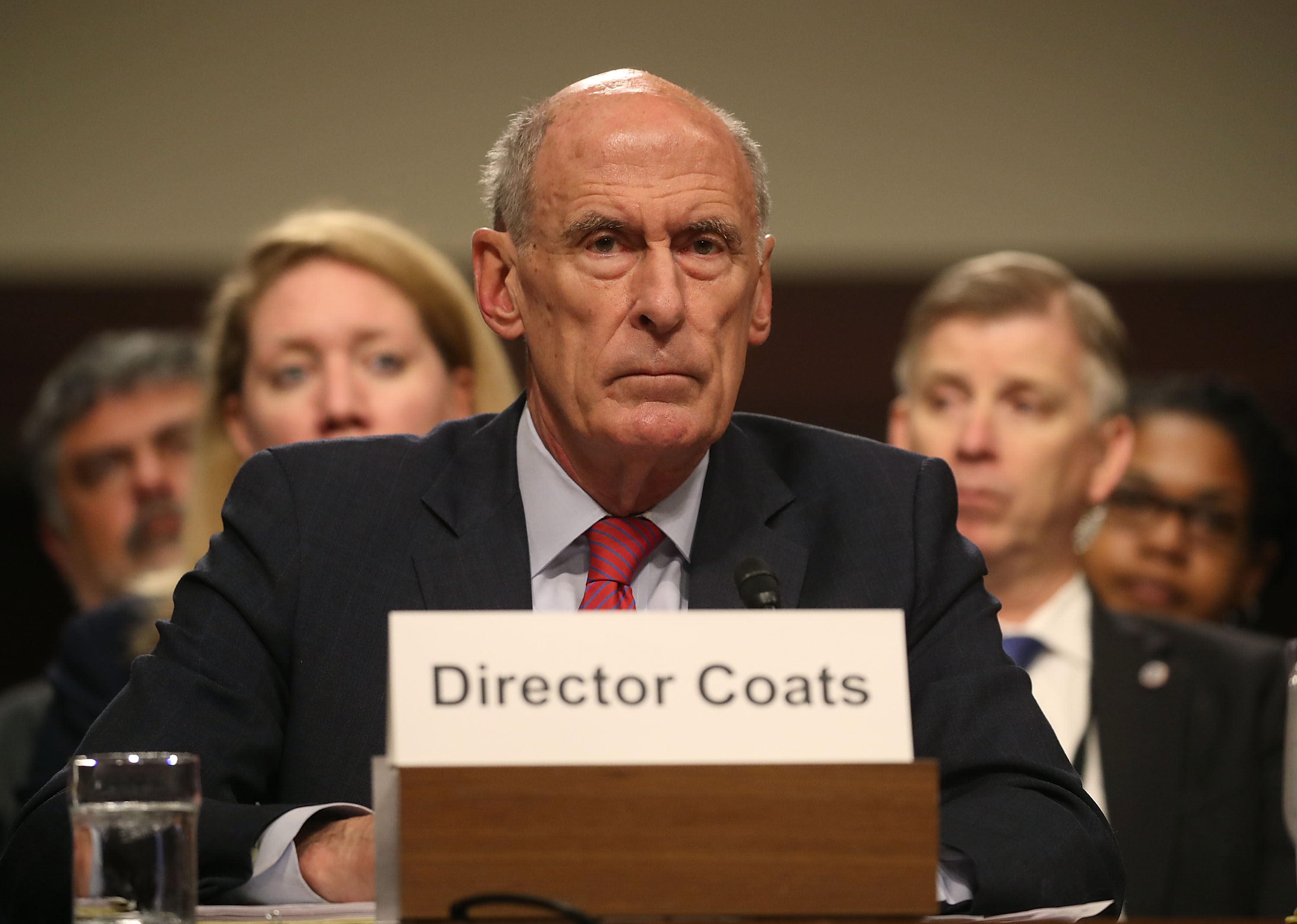 Director of National Intelligence Agency Dan Coats testifies during a Senate Armed Services Committee hearing on Capitol Hill on May 23, 2017 in Washington, DC.