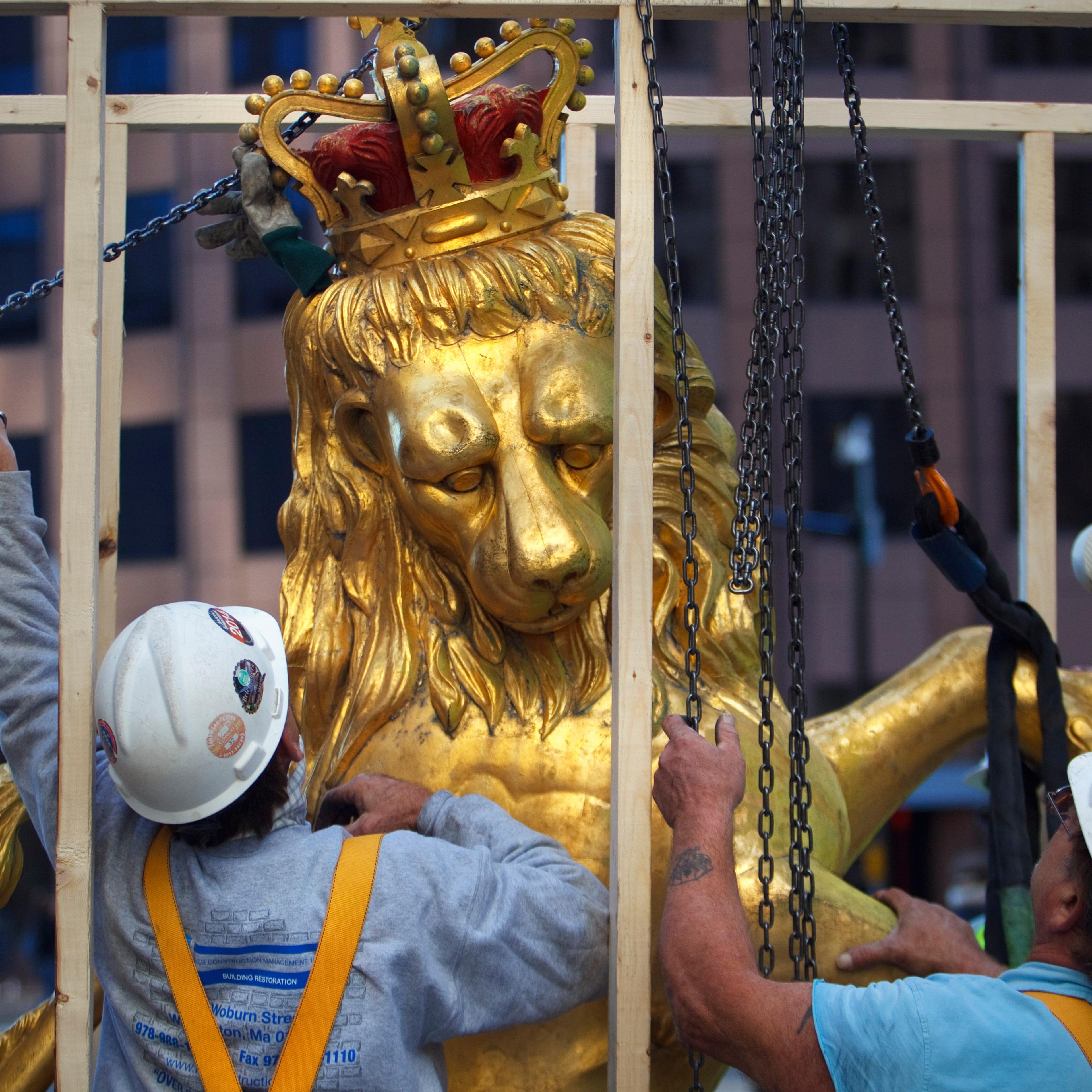 Time Capsule Lion Statue