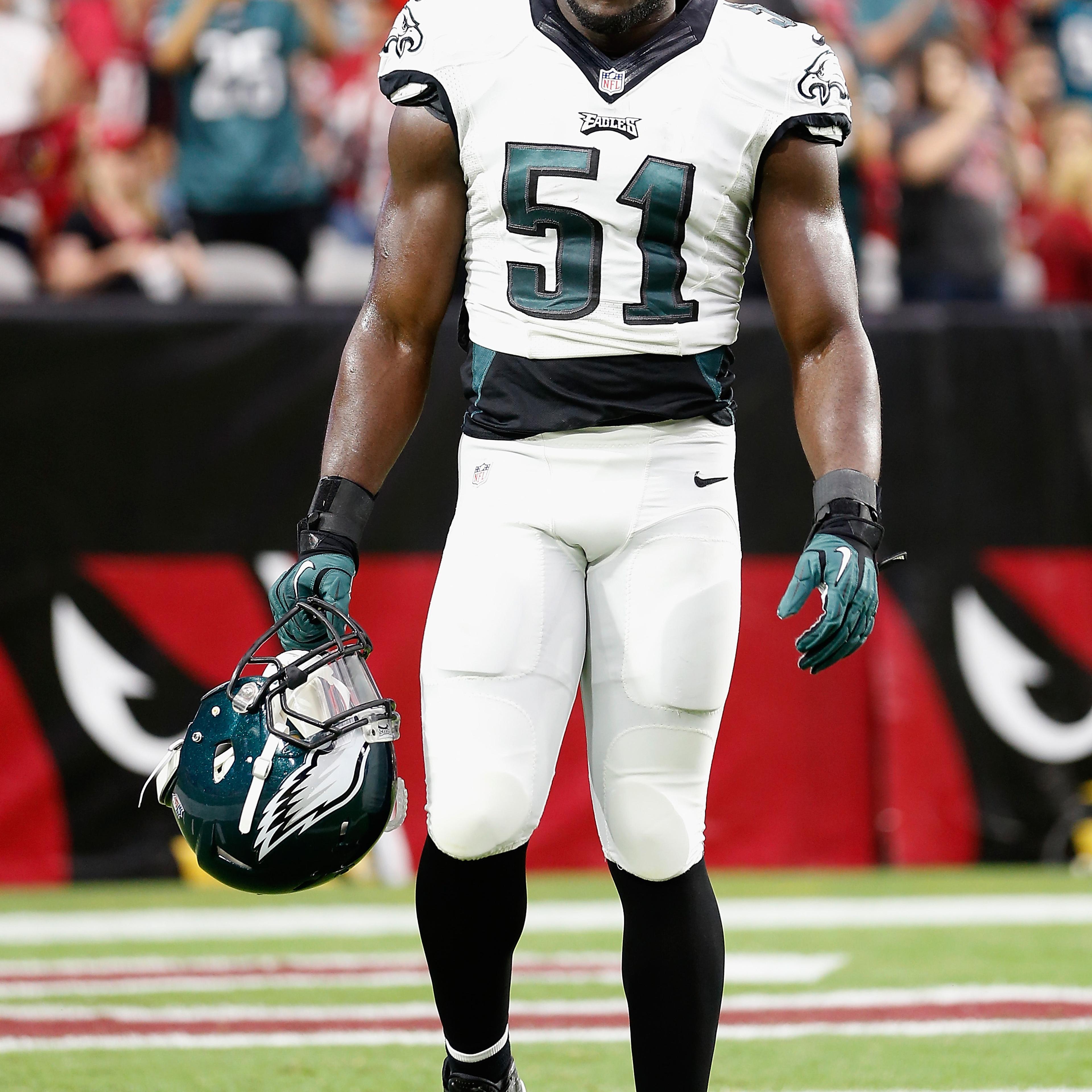 Philadelphia Eagles linebacker Emmanuel Acho during the NFL game against the Arizona Cardinals in Glendale, Ariz. on Oct. 26, 2014.