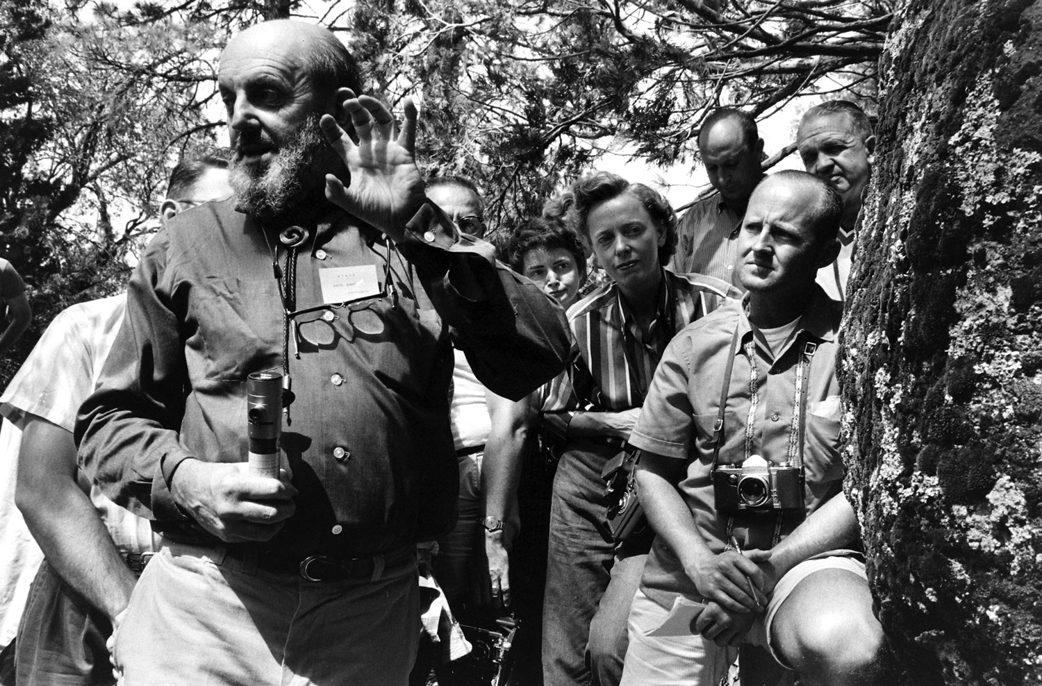Ansel Adams during a photography workshop at California's Idyllwild Arts Summer Program, 1959.
