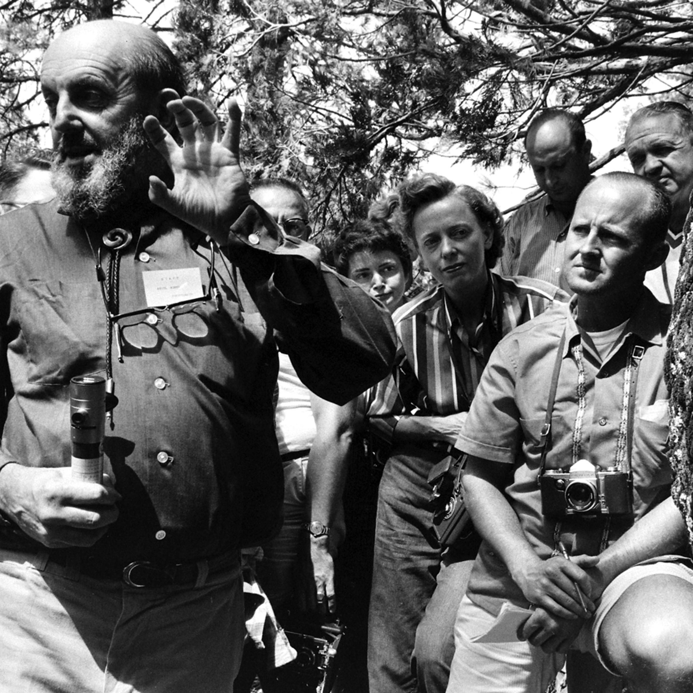Ansel Adams during a photography workshop at California's Idyllwild Arts Summer Program, 1959.