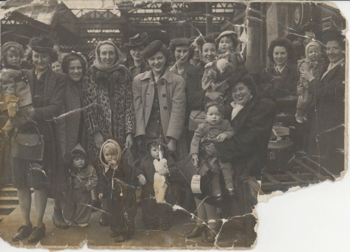 June Allen and her son (center).