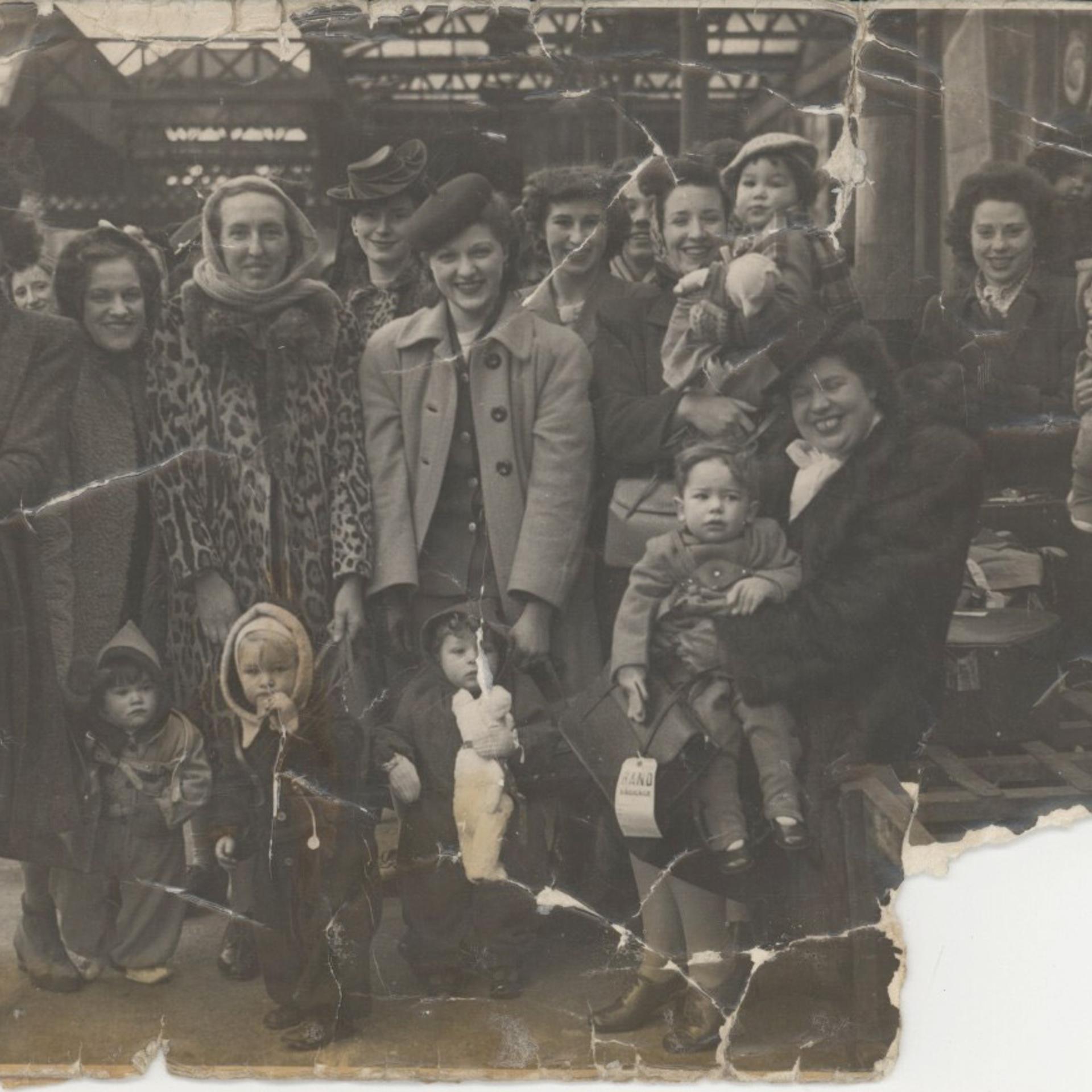 June Allen and her son (center).
