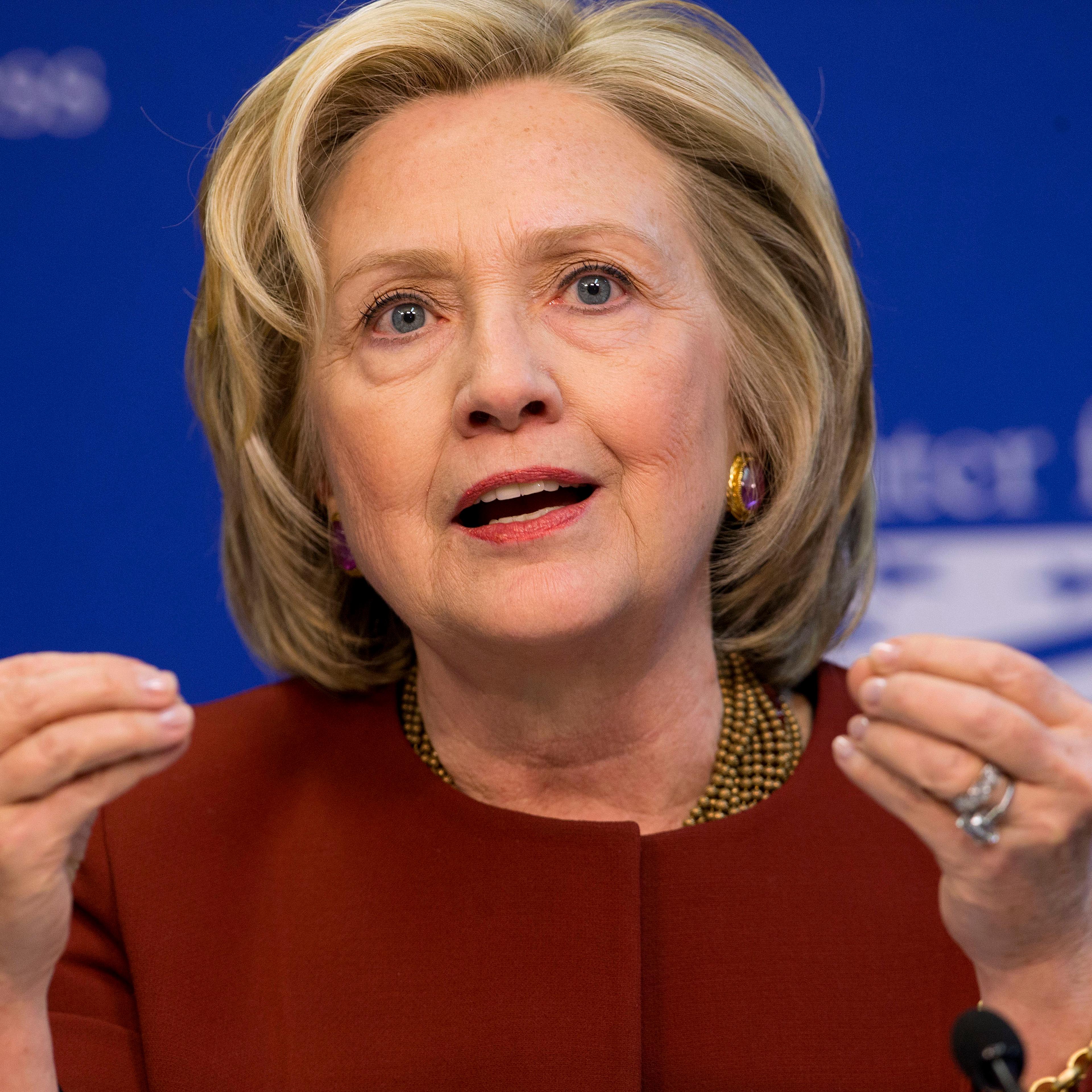Hillary Rodham Clinton speaks in Washington on March 23, 2015.