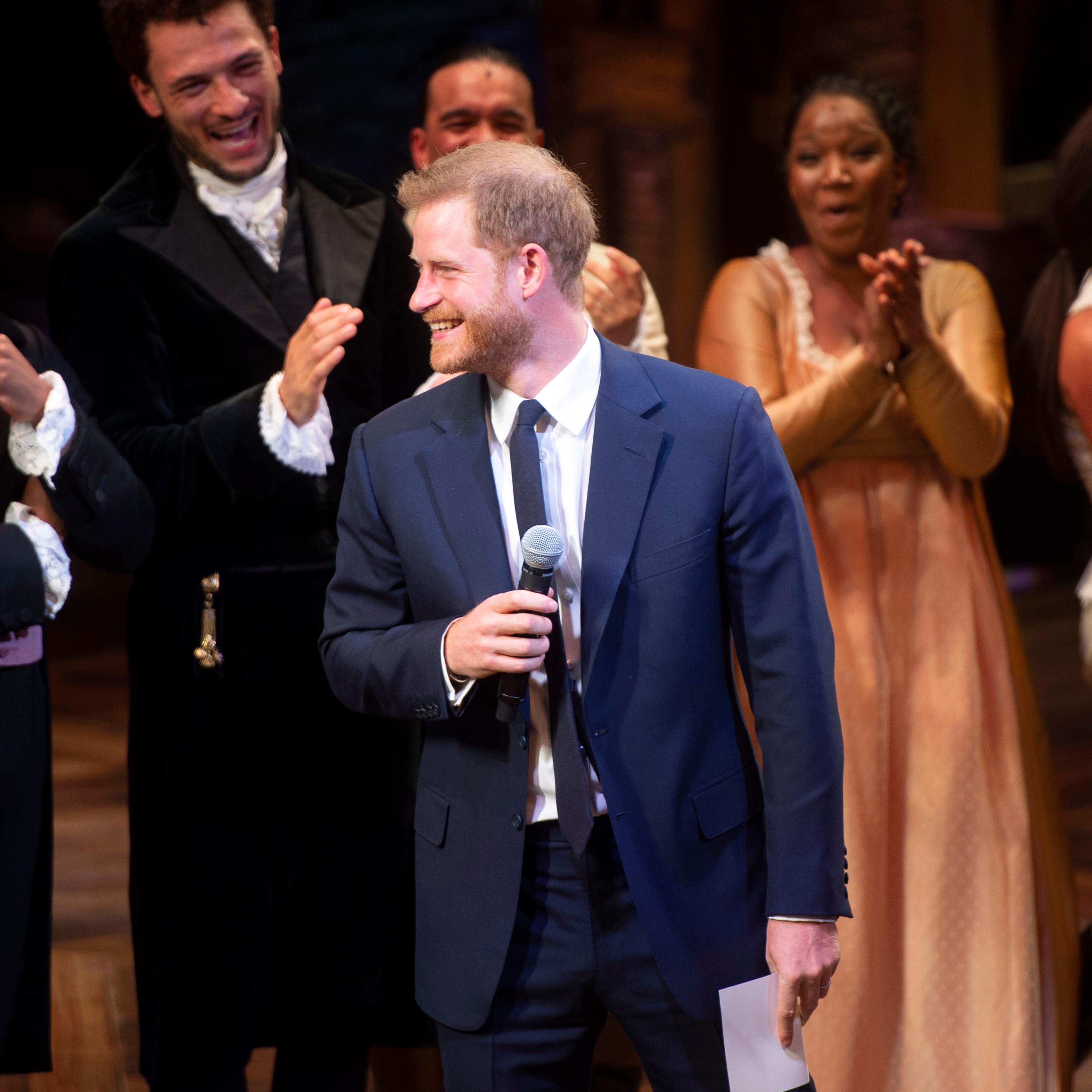 The Duke & Duchess Of Sussex Attend A Gala Performance Of "Hamilton" In Support Of Sentebale