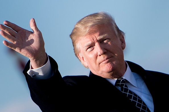 President Donald Trump at Andrews Air Force Base