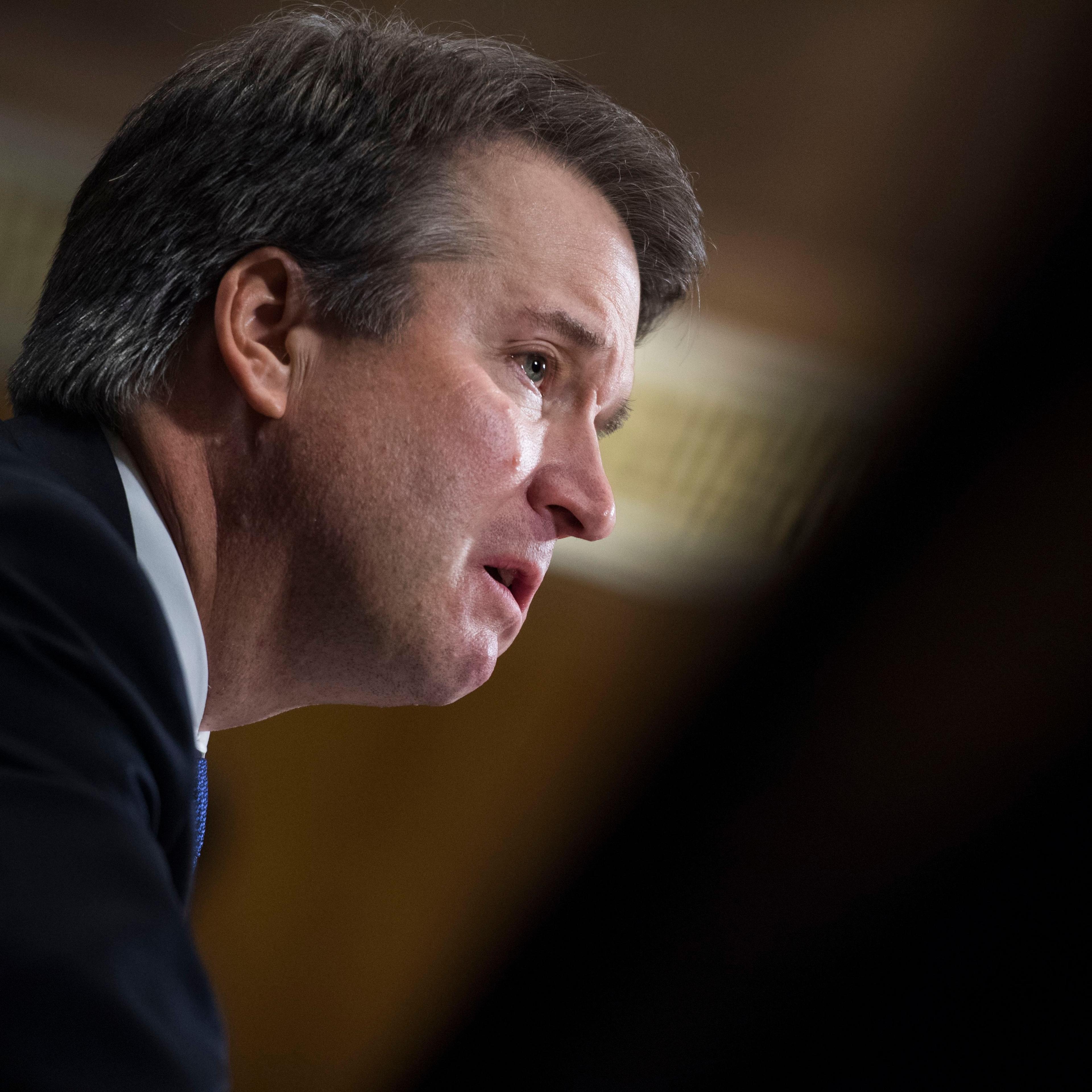 Judge Brett Kavanaugh testifies during the Senate Judiciary Committee hearing on his nomination be an associate justice of the Supreme Court of the United States in Washington on Sept. 27, 2018.