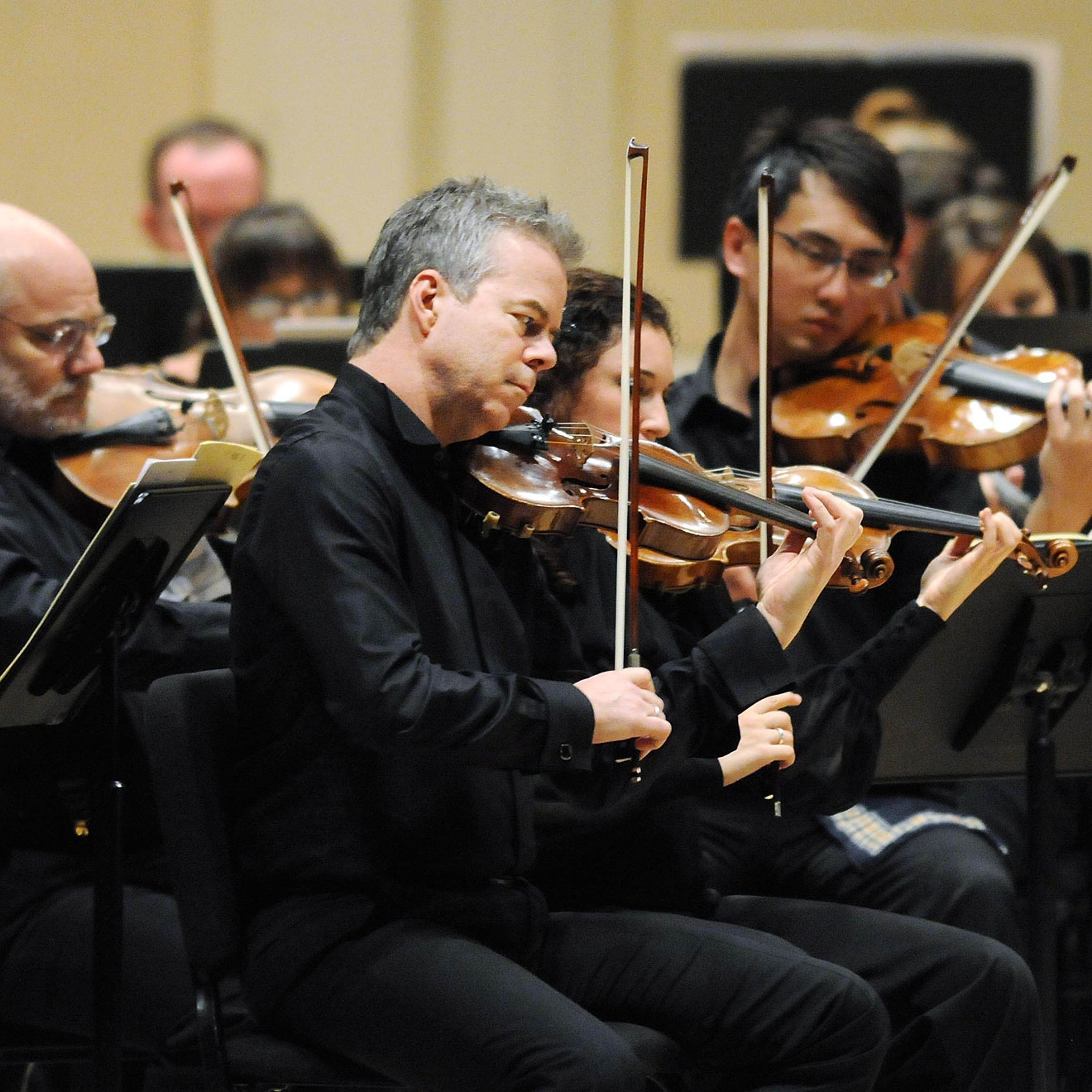Milwaukee Symphony Orchestra Concertmaster Frank Almond plays the Lipinski Stradivarius violin during their Spring for Music festival concert at Carnegie Hall on May 11, 2012 in New York City.