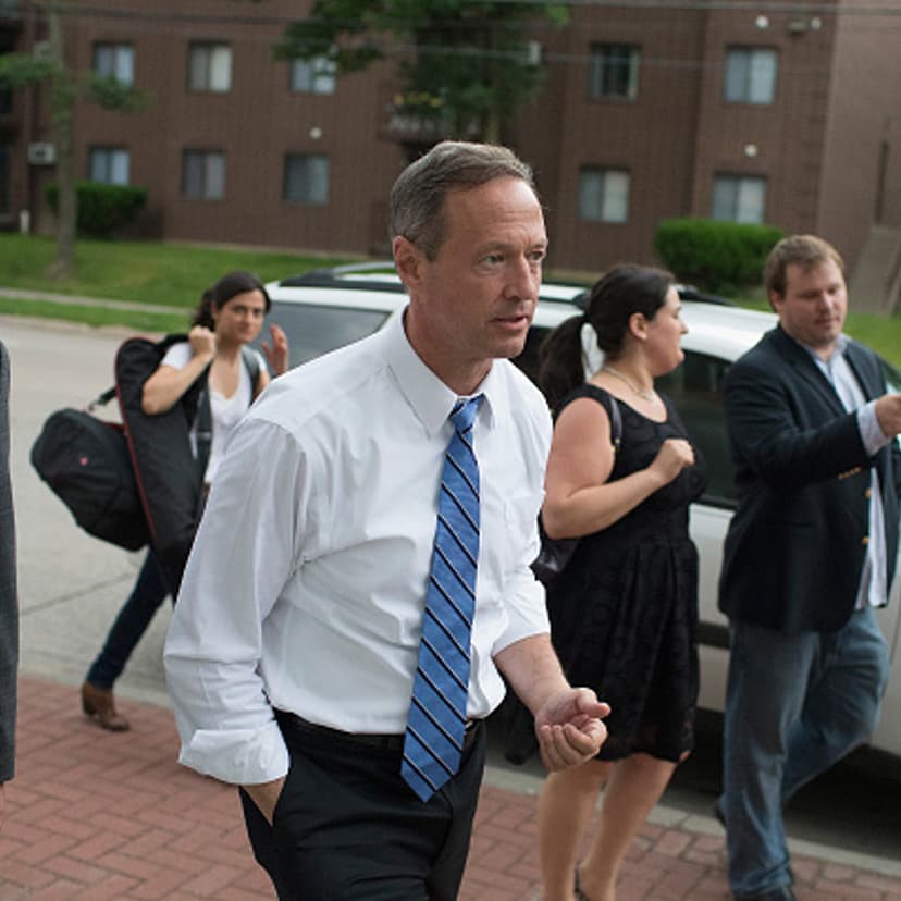 Democratic presidential hopeful and former Maryland Gov. Martin O'Malley arrives for a campaign event at the Sanctuary Pub on June 11, 2015 in Iowa City, Iowa.
