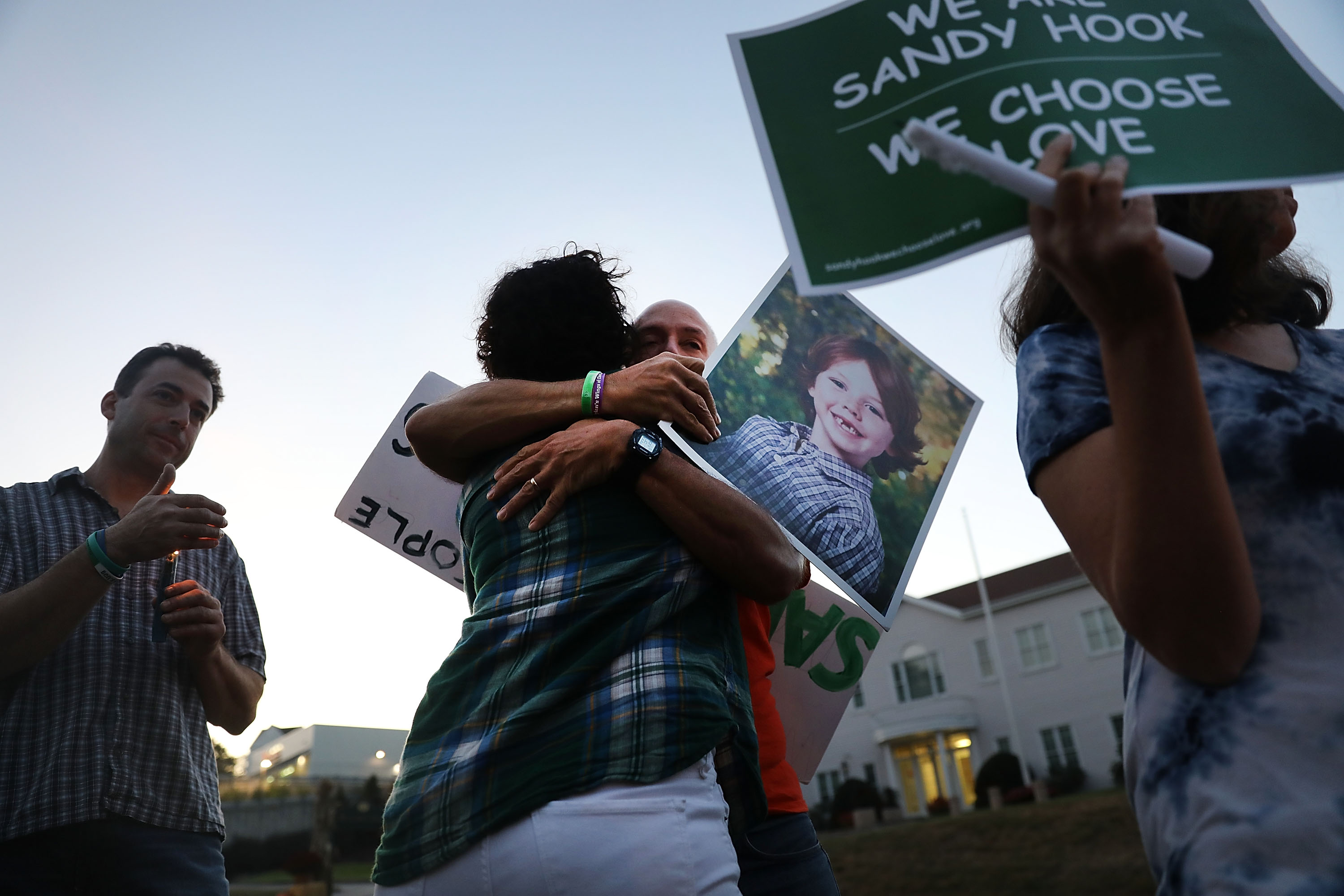 Vigil Held In Newtown, Connecticut For Las Vegas Shooting Victims