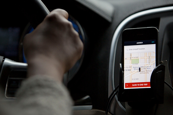 An Uber ride in Washington on April 8, 2015.