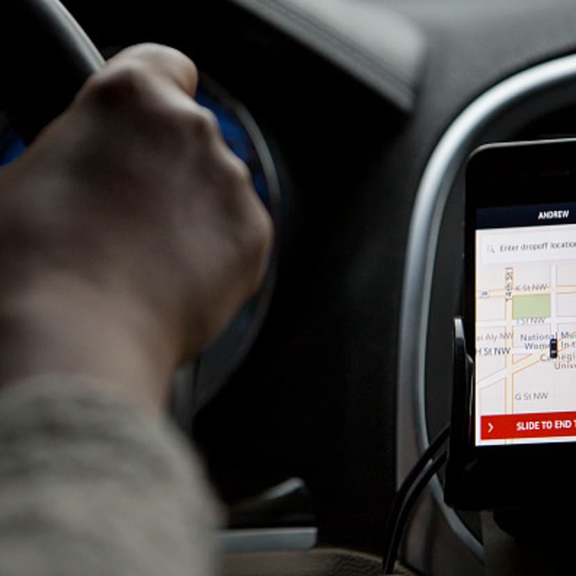An Uber ride in Washington on April 8, 2015.