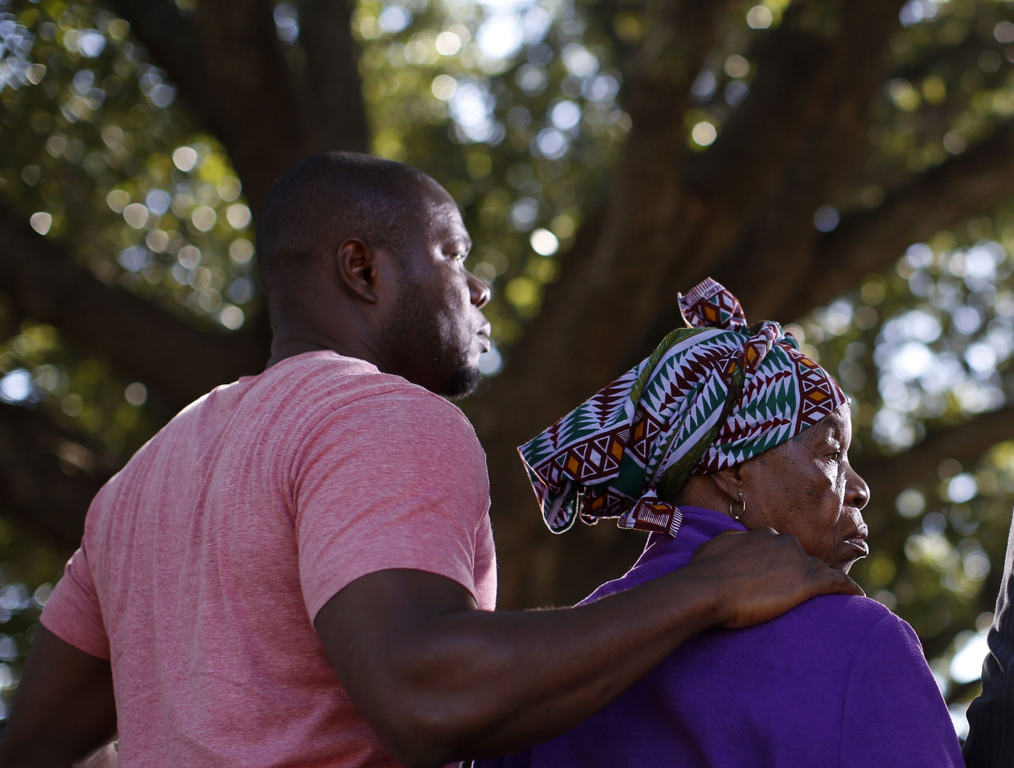 Relatives of the first patient diagnosed with Ebola on U.S. soil, attend a news conference in Dallas