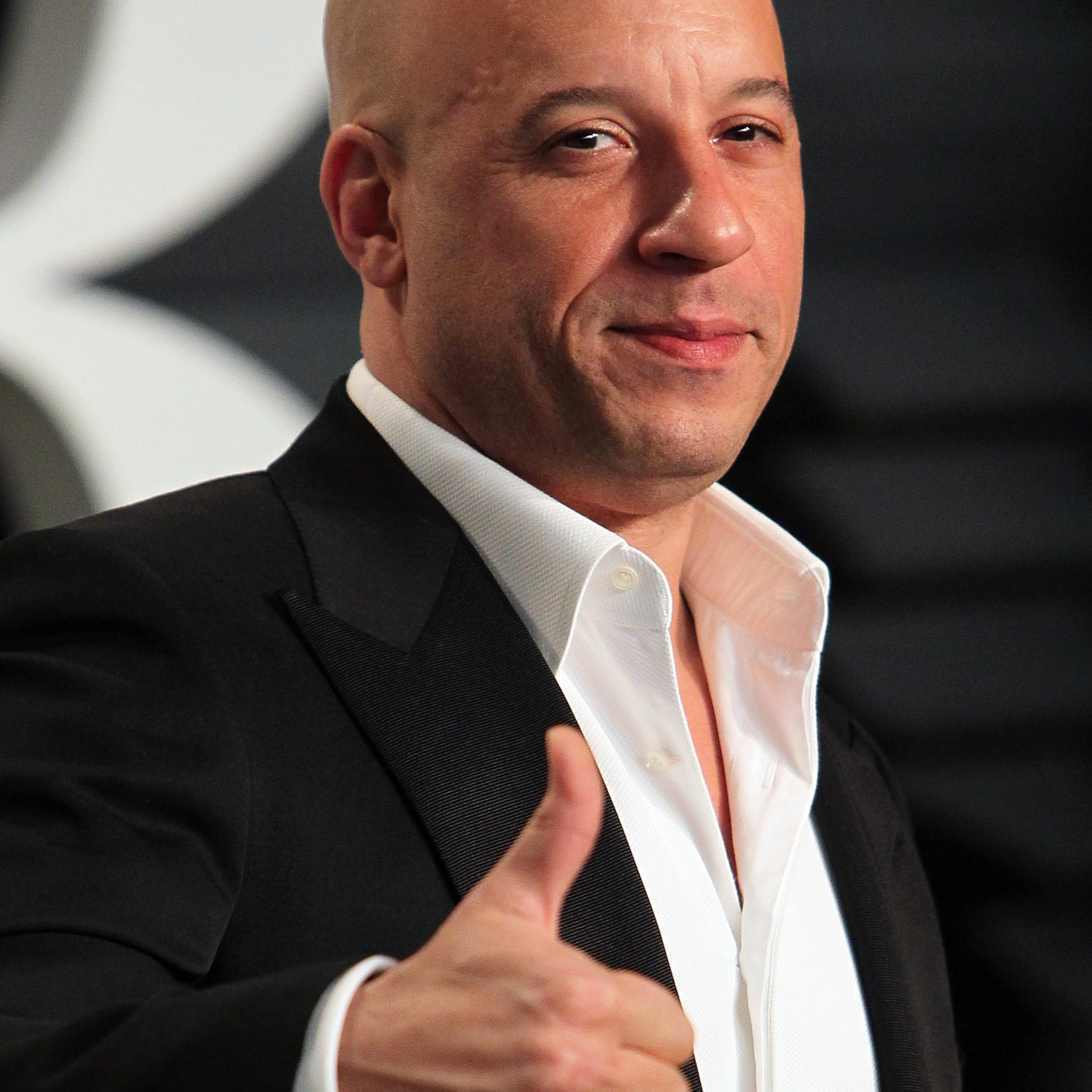 Actor Vin Diesel attends the 2015 Vanity Fair Oscar Party hosted by Graydon Carter at the Wallis Annenberg Center for the Performing Arts on Feb. 22, 2015 in Beverly Hills.