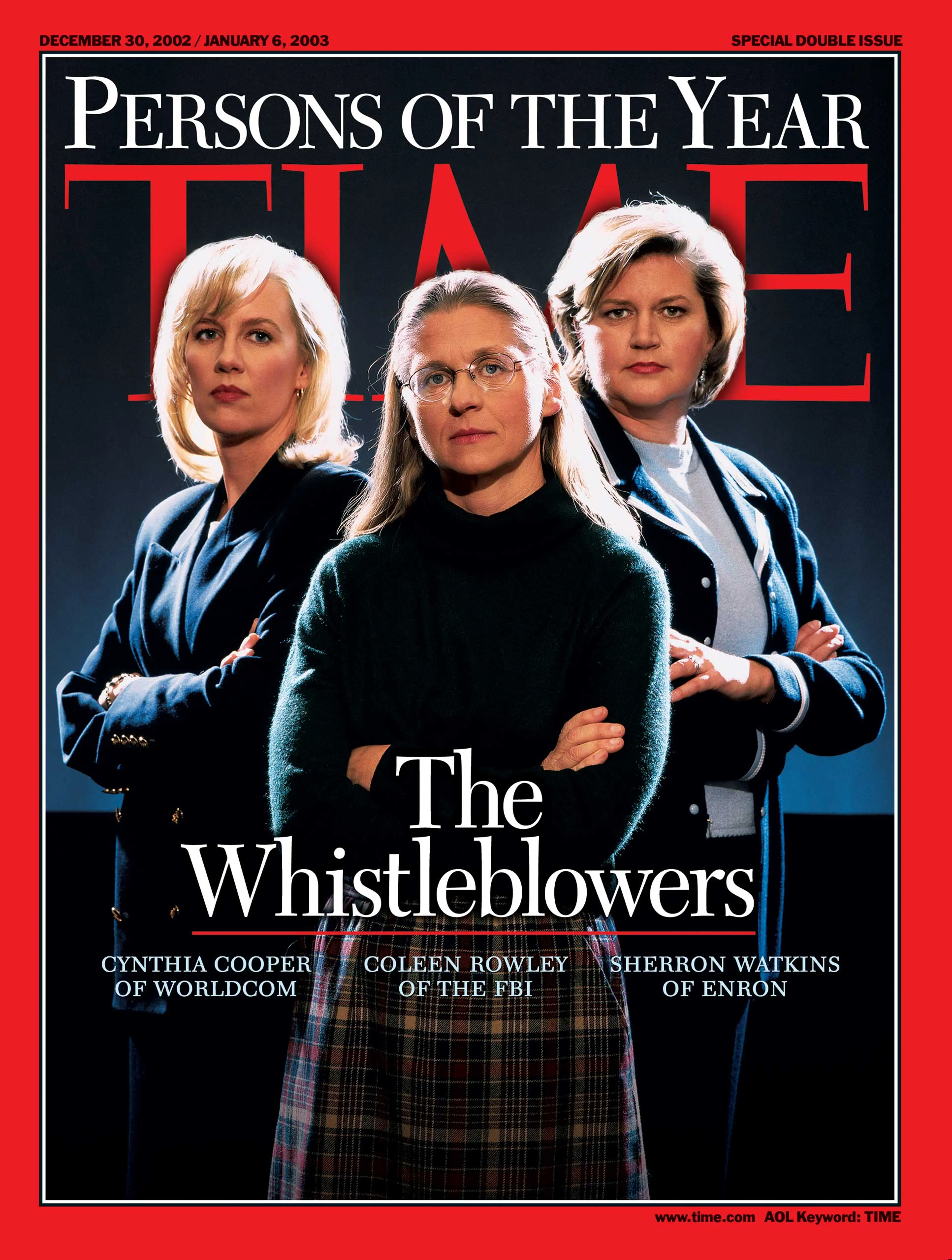 2002: The Whistleblowers: Cynthia Cooper, Coleen Rowley and Sherron Watkins