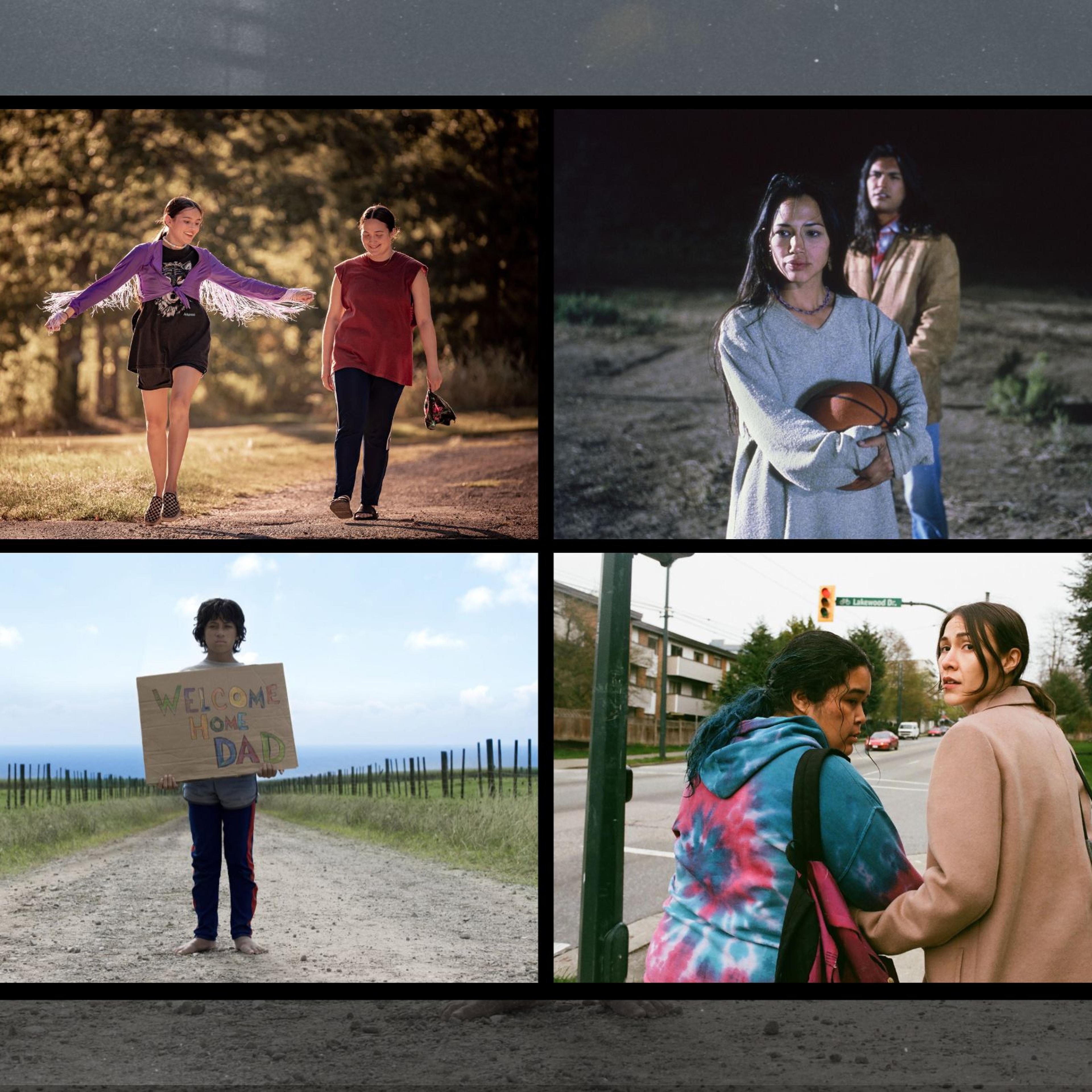 Clockwise from top left: Fancy Dance (2023); Smoke Signals (1998); The Body Remembers When the World Broke Open (2019); Boy (2010)
