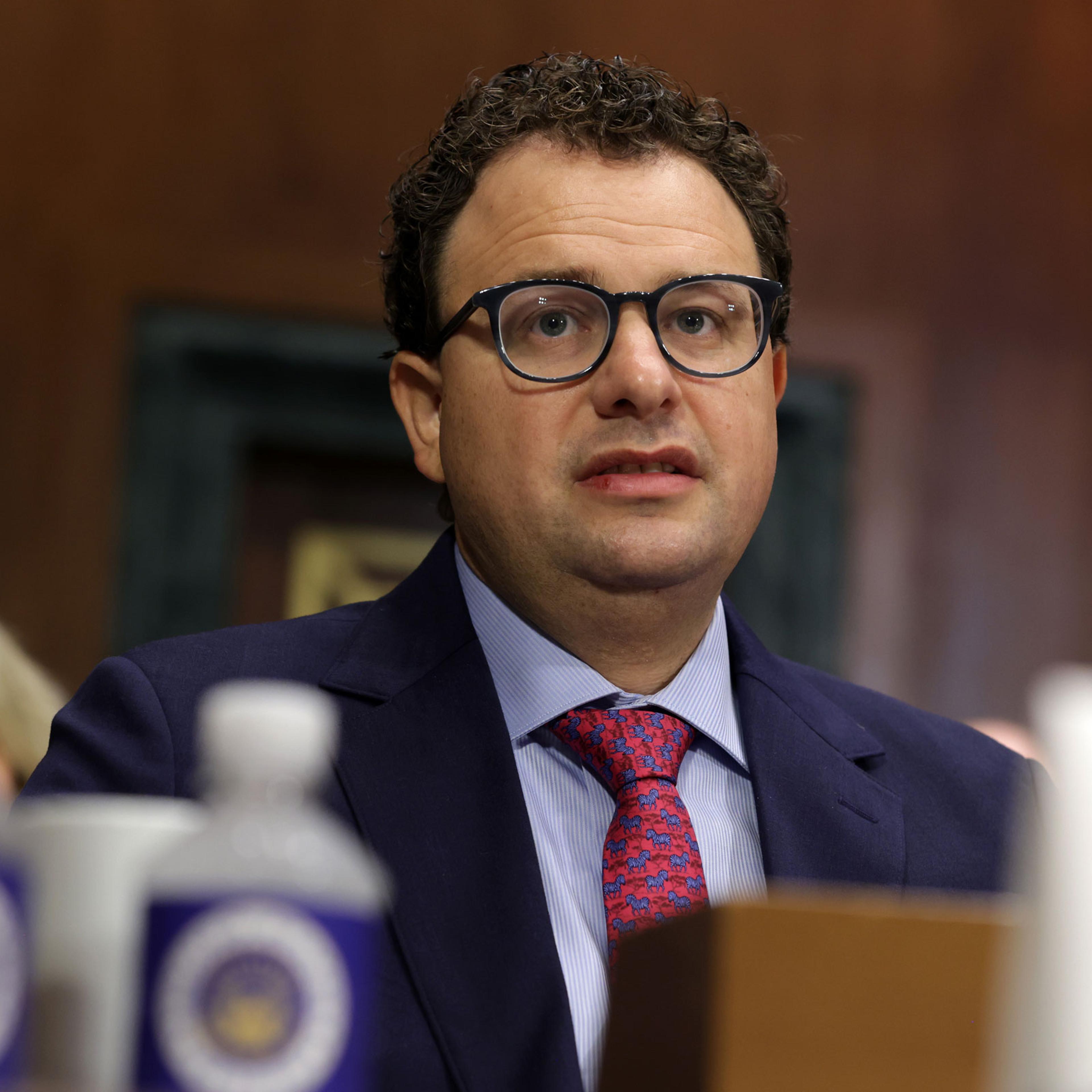 Anthropic CEO Dario Amodei testifies during a hearing before the Privacy, Technology, and the Law Subcommittee of Senate Judiciary Committee at Dirksen Senate Office Building on Capitol Hill, in Washington, D.C., on July 25, 2023.