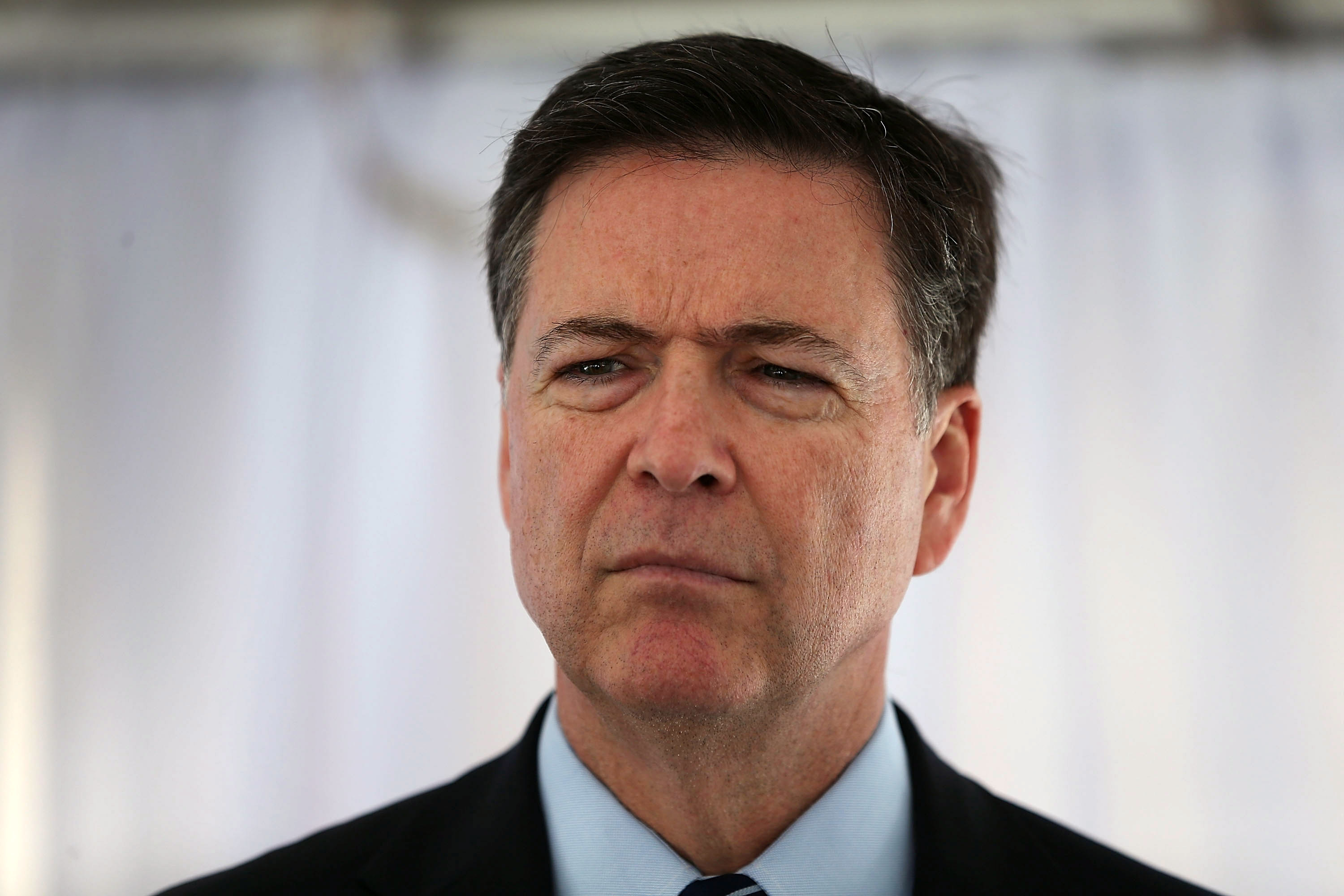 FBI Director James Comey speaks to the media on April 11, 2016 in Miramar, Florida.