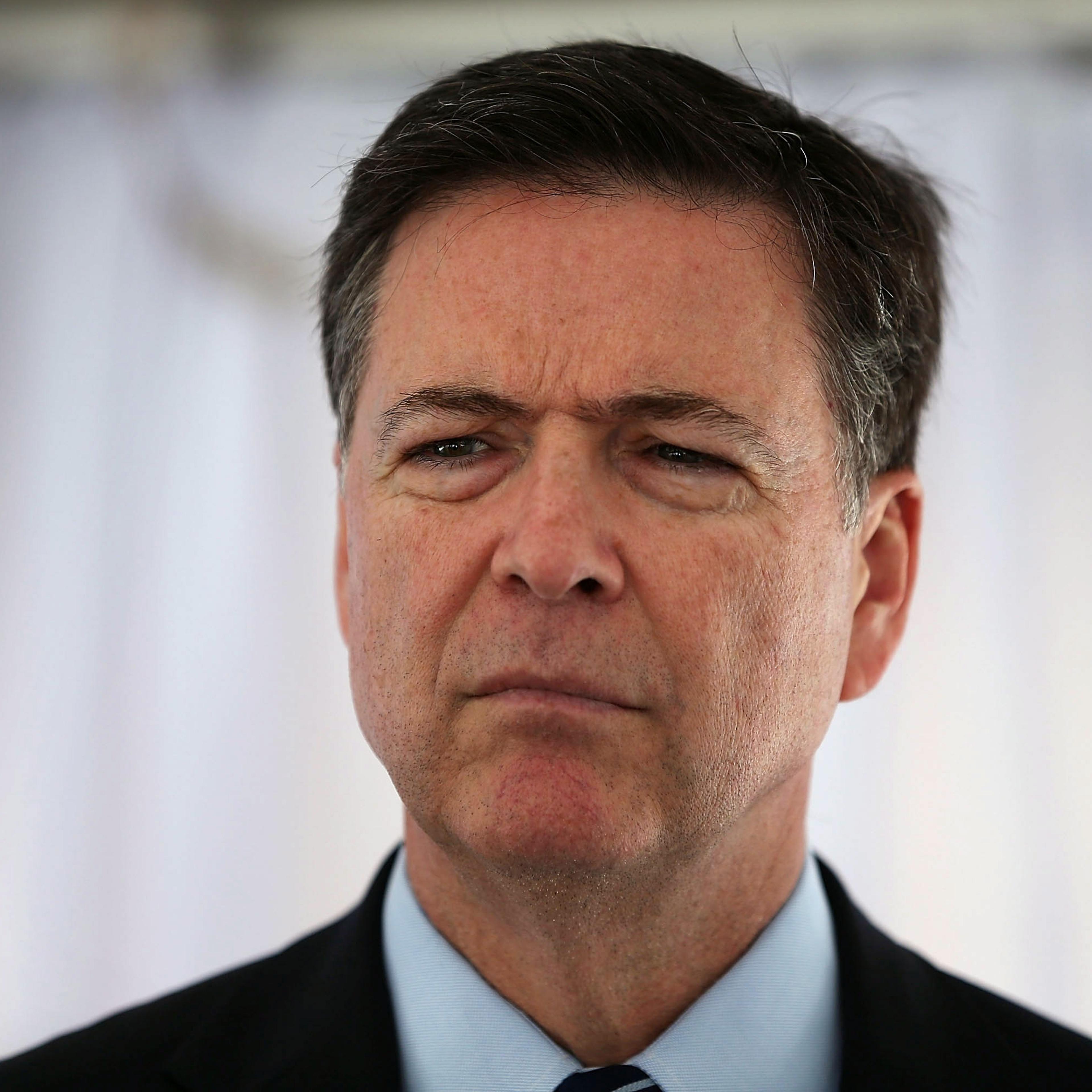 FBI Director James Comey speaks to the media on April 11, 2016 in Miramar, Florida.